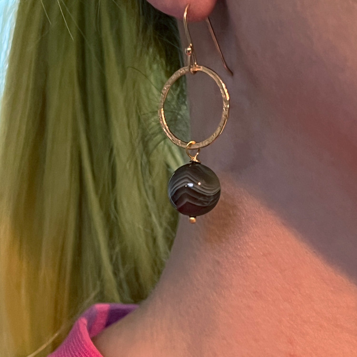 Margaret Botwasna Agate Earrings