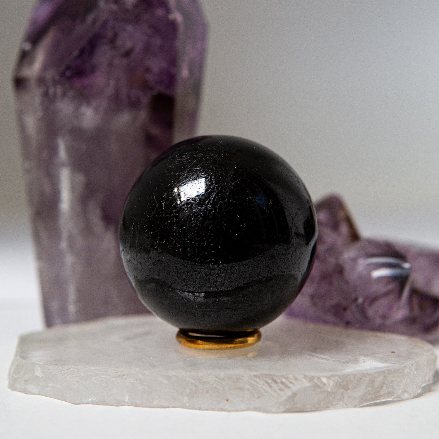 Unique Black Tourmaline Sphere From Madagascar