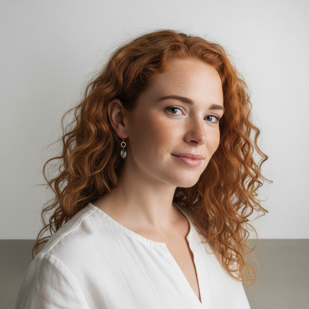 Gita Earrings — Botswana Agate