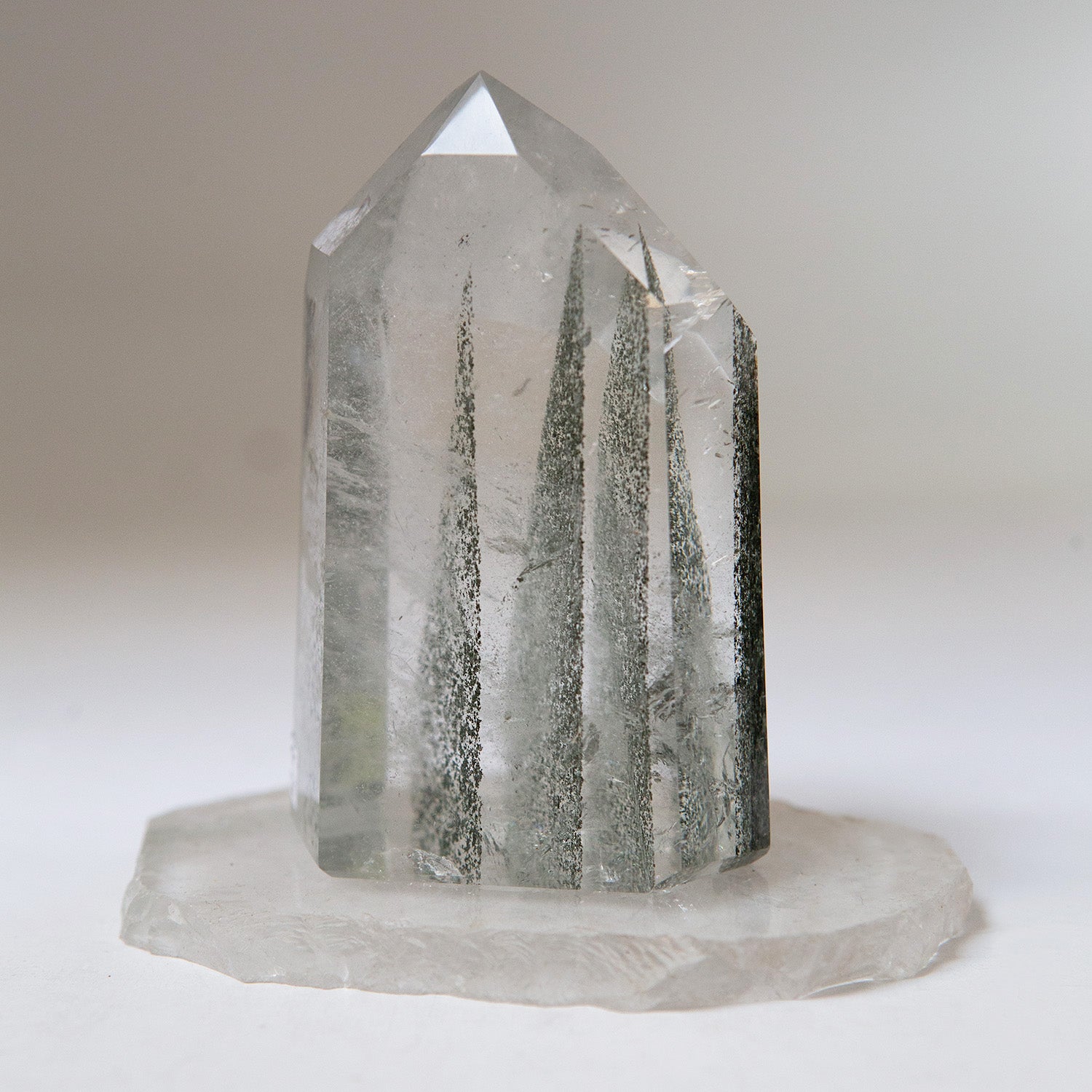 Unique Specimen  Quartz Point Chlorite  Multi Phantom with Window and Isis formation