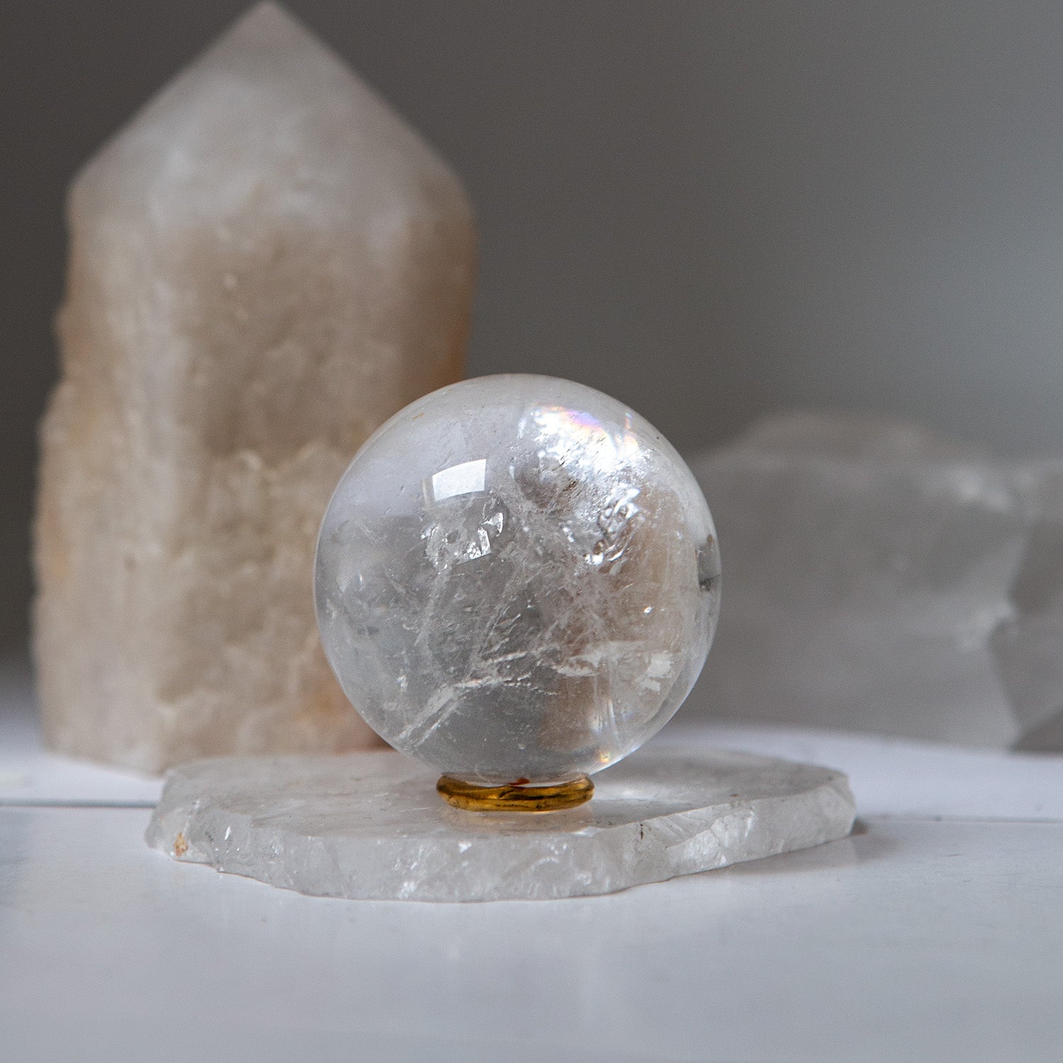 Unique Clear Quartz Ball from Brazil