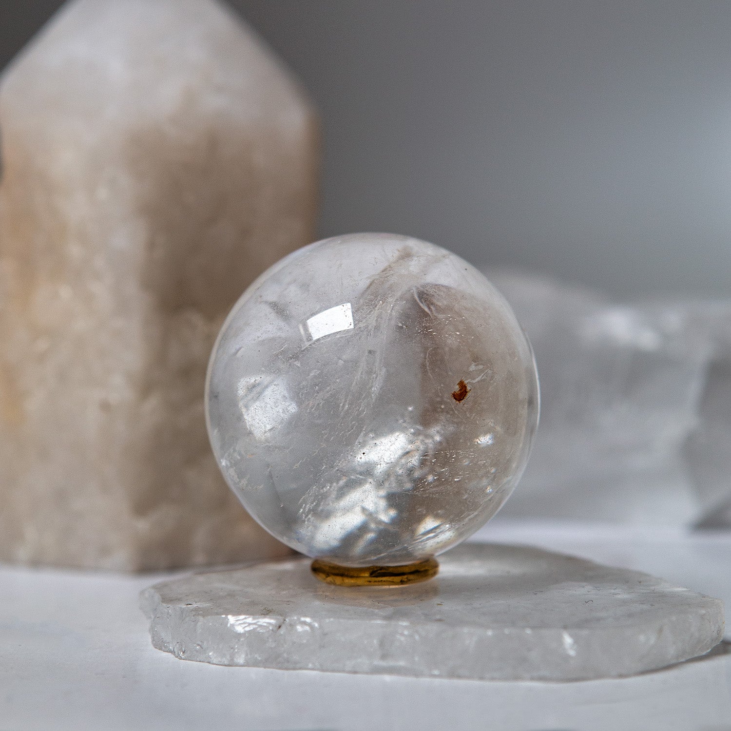 Unique Clear Quartz Ball from Brazil