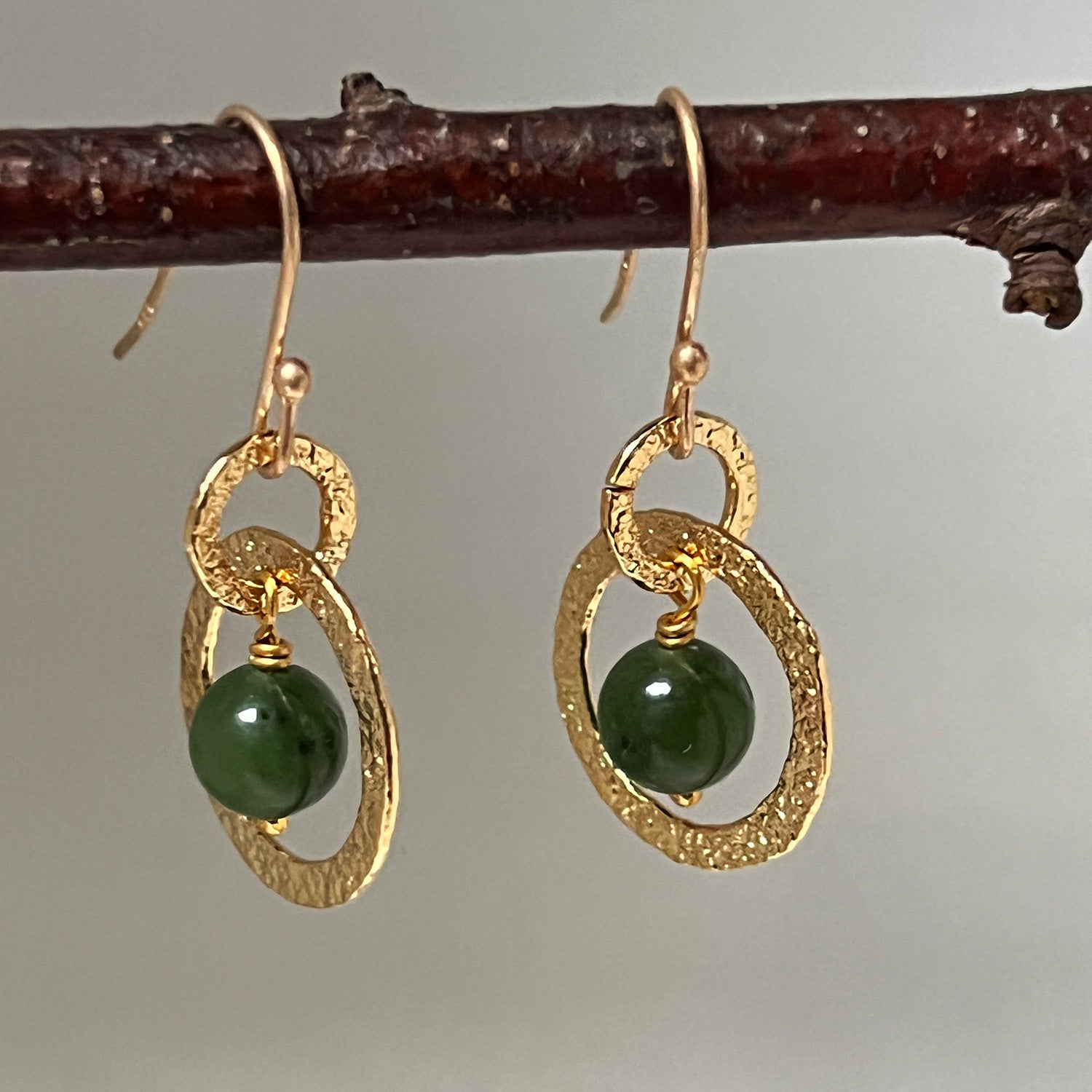 Taya Green Nephrite Jade Earrings