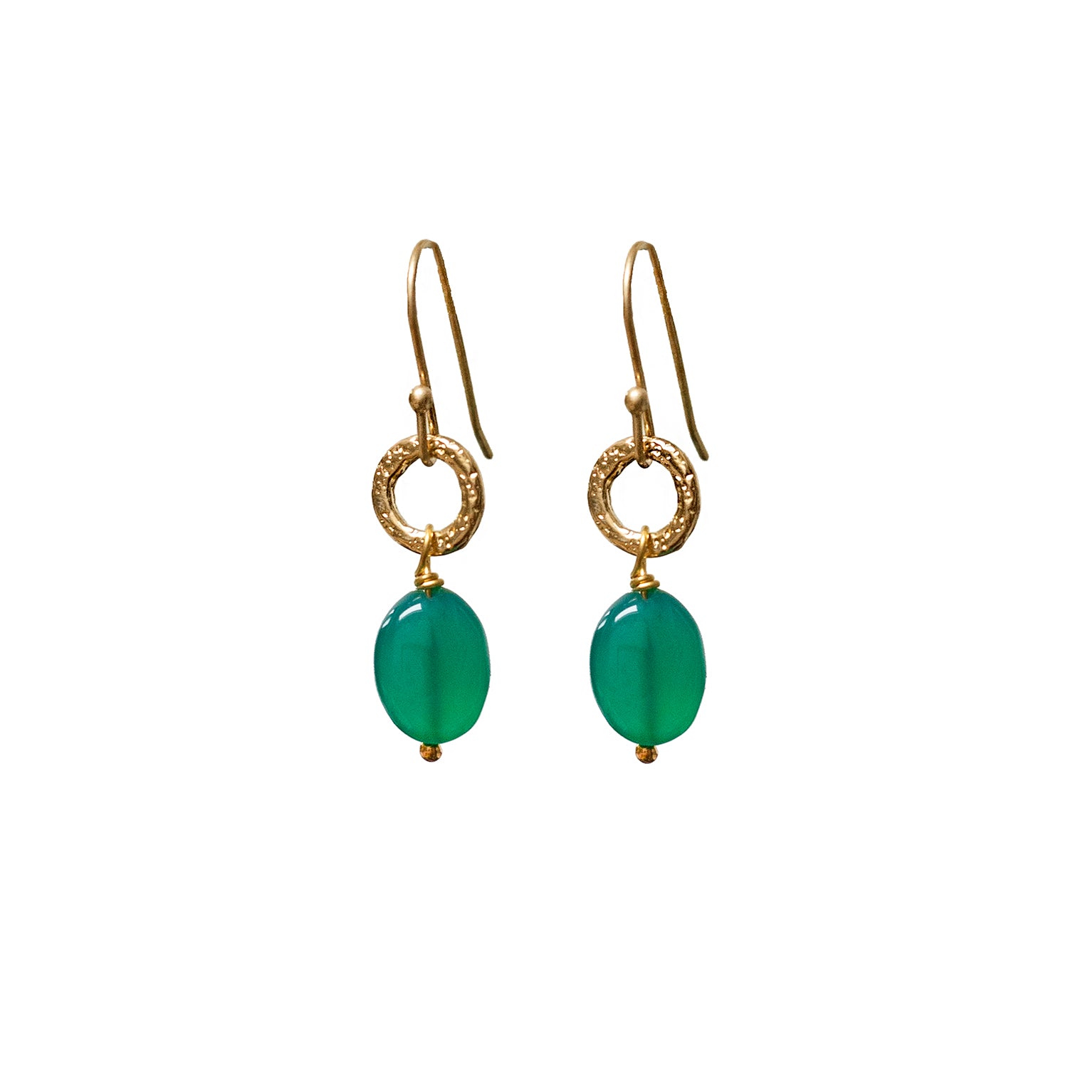 Gita Earrings Green Onyx