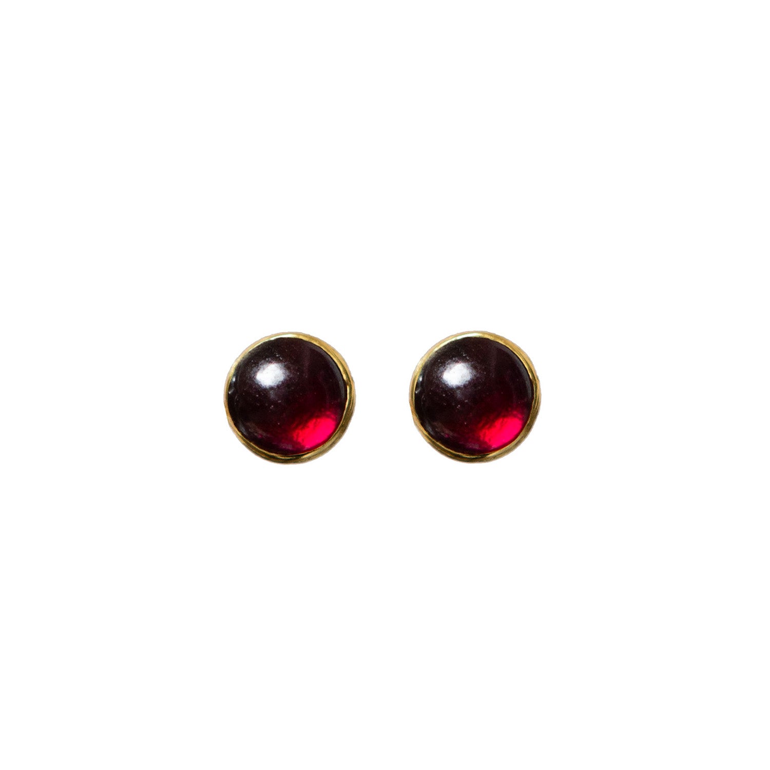 Small Round Cabochon Earrings