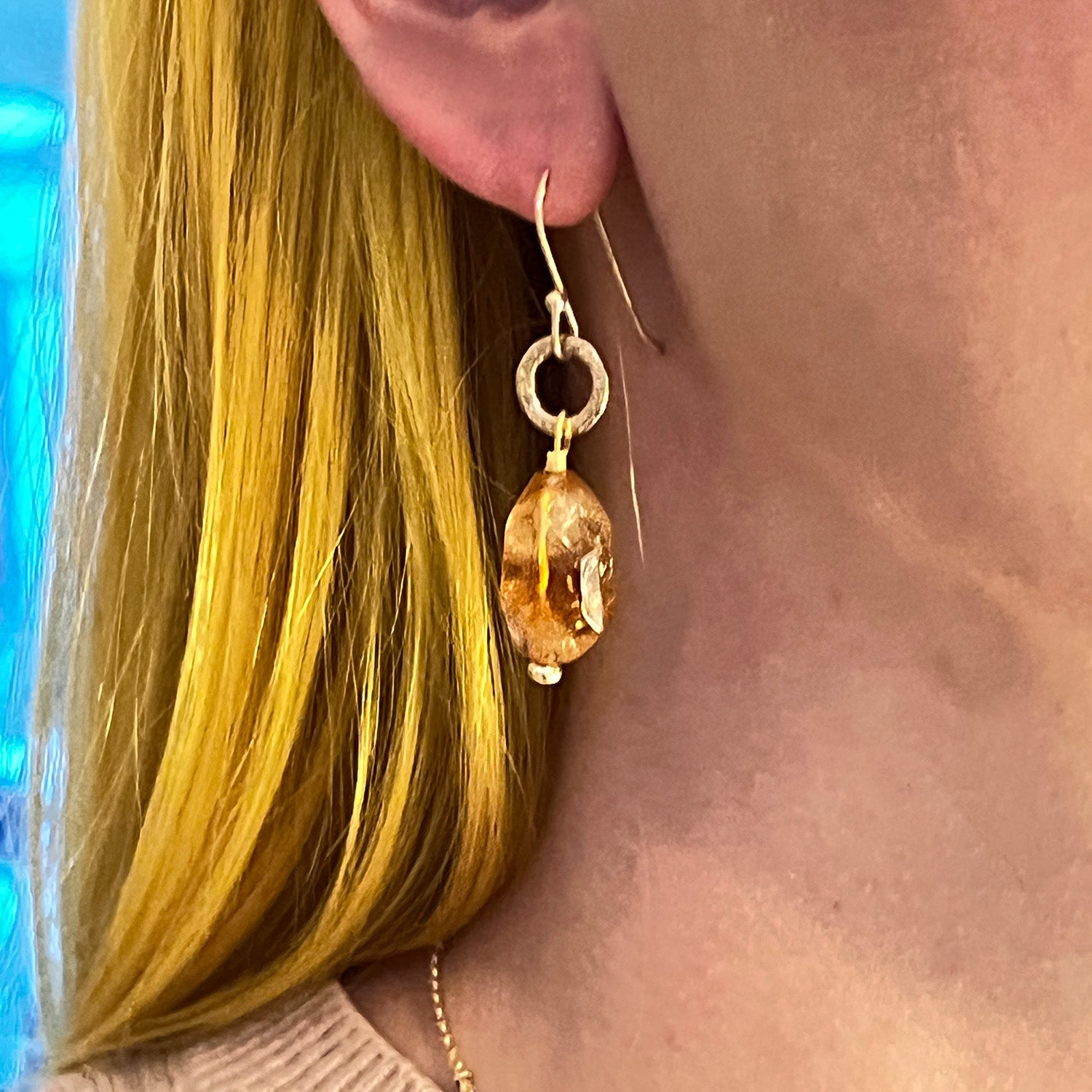 Gita Warm Citrine Earrings