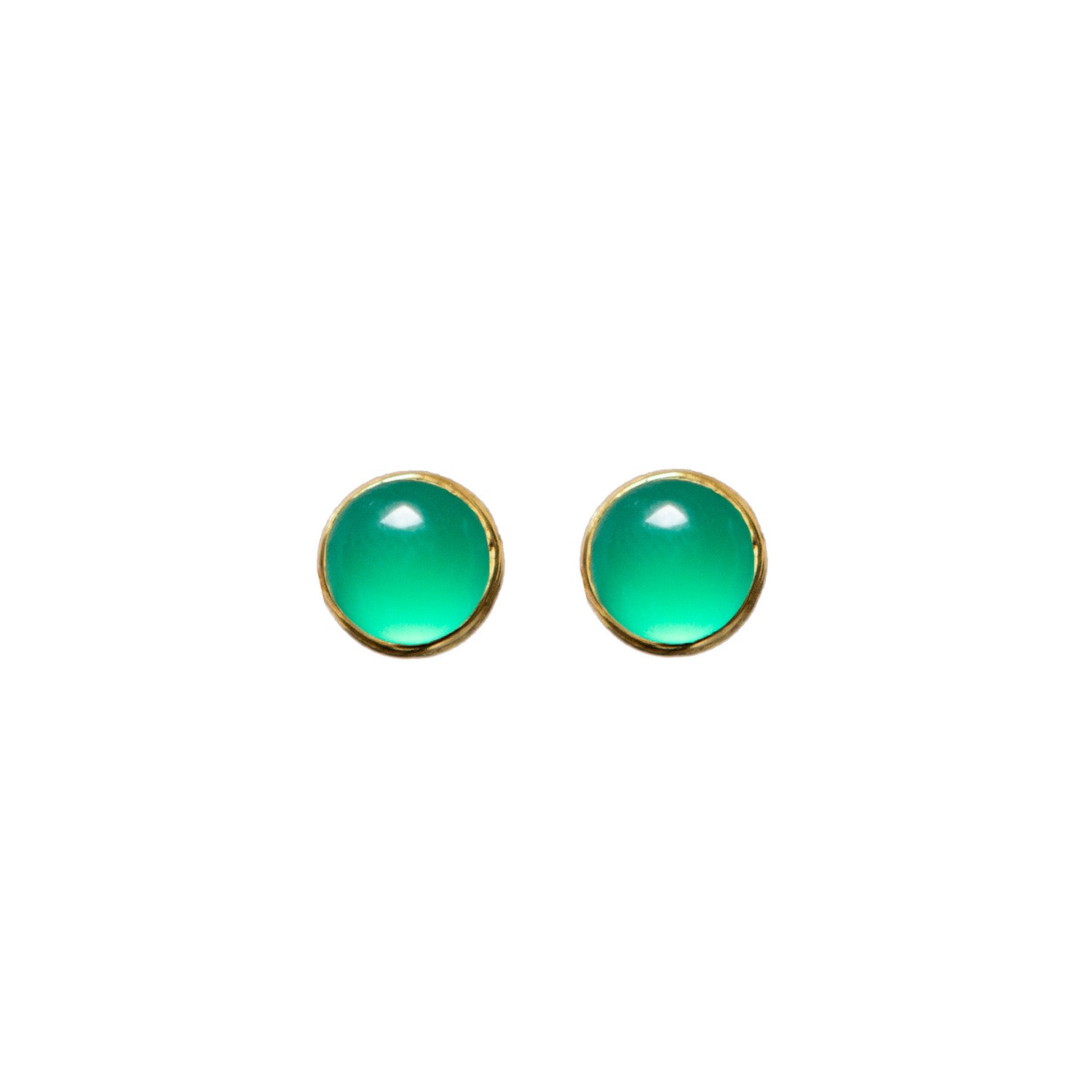 Small Round Cabochon Earrings