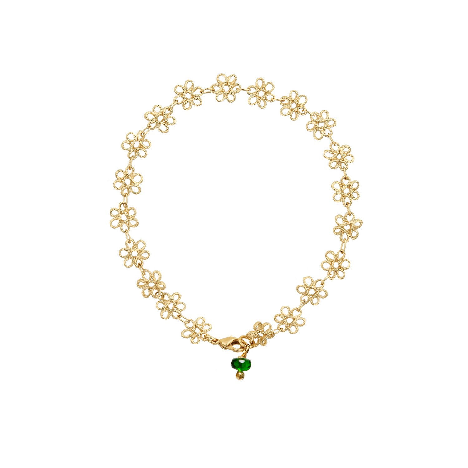 Infinity Bracelet With Opal, Ruby Or Green Diopside