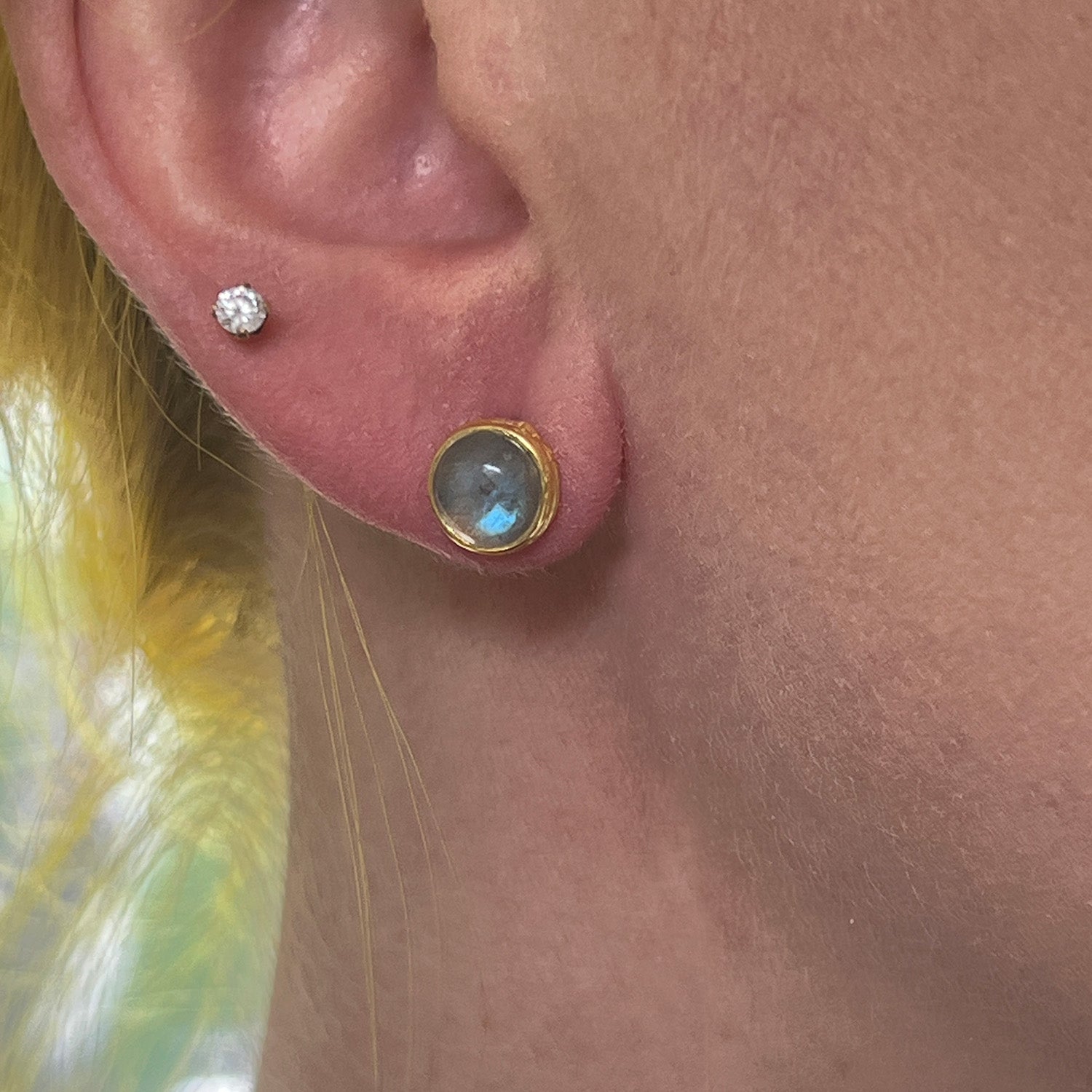 Small Round Cabochon Earrings