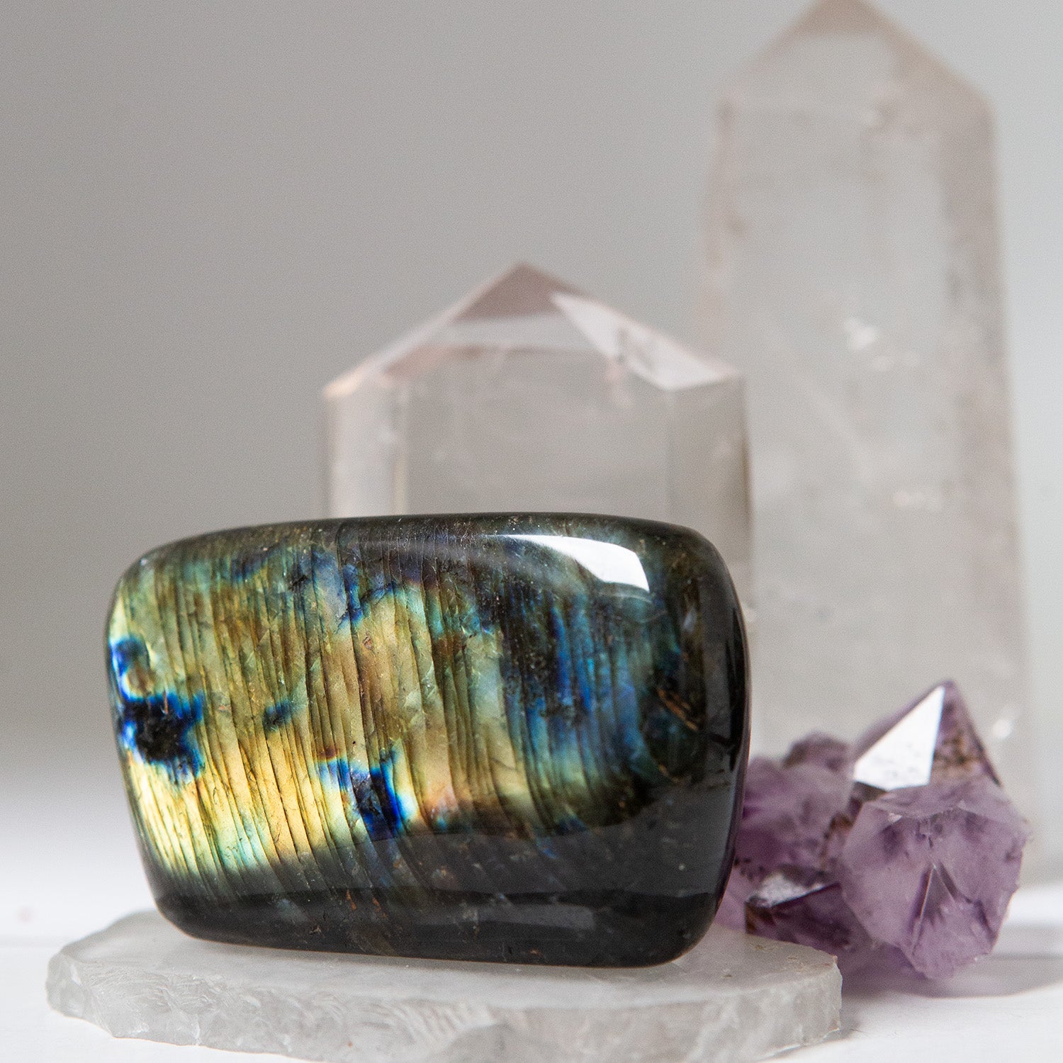 Polished Freeform Labradorite From Madagascar