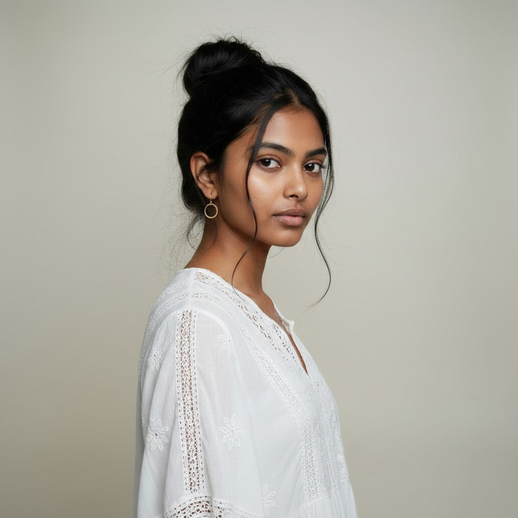 Beaded Hoop Penelope Hook Earrings