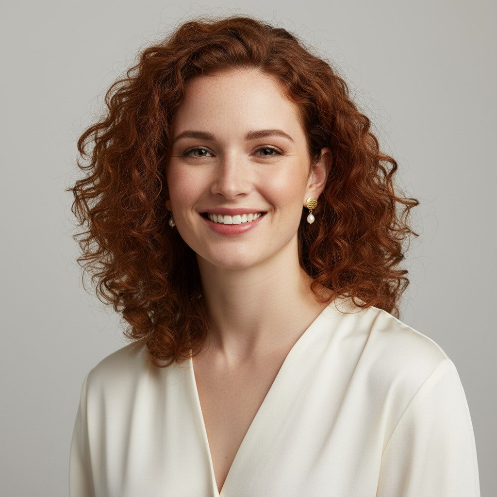 Textured Disc And Pearl Drop Earrings