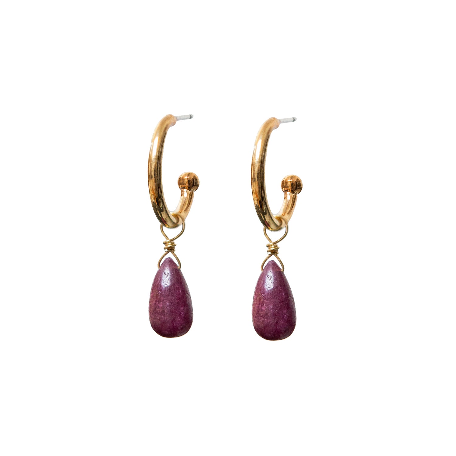 Alexa Creole Earring With Ruby