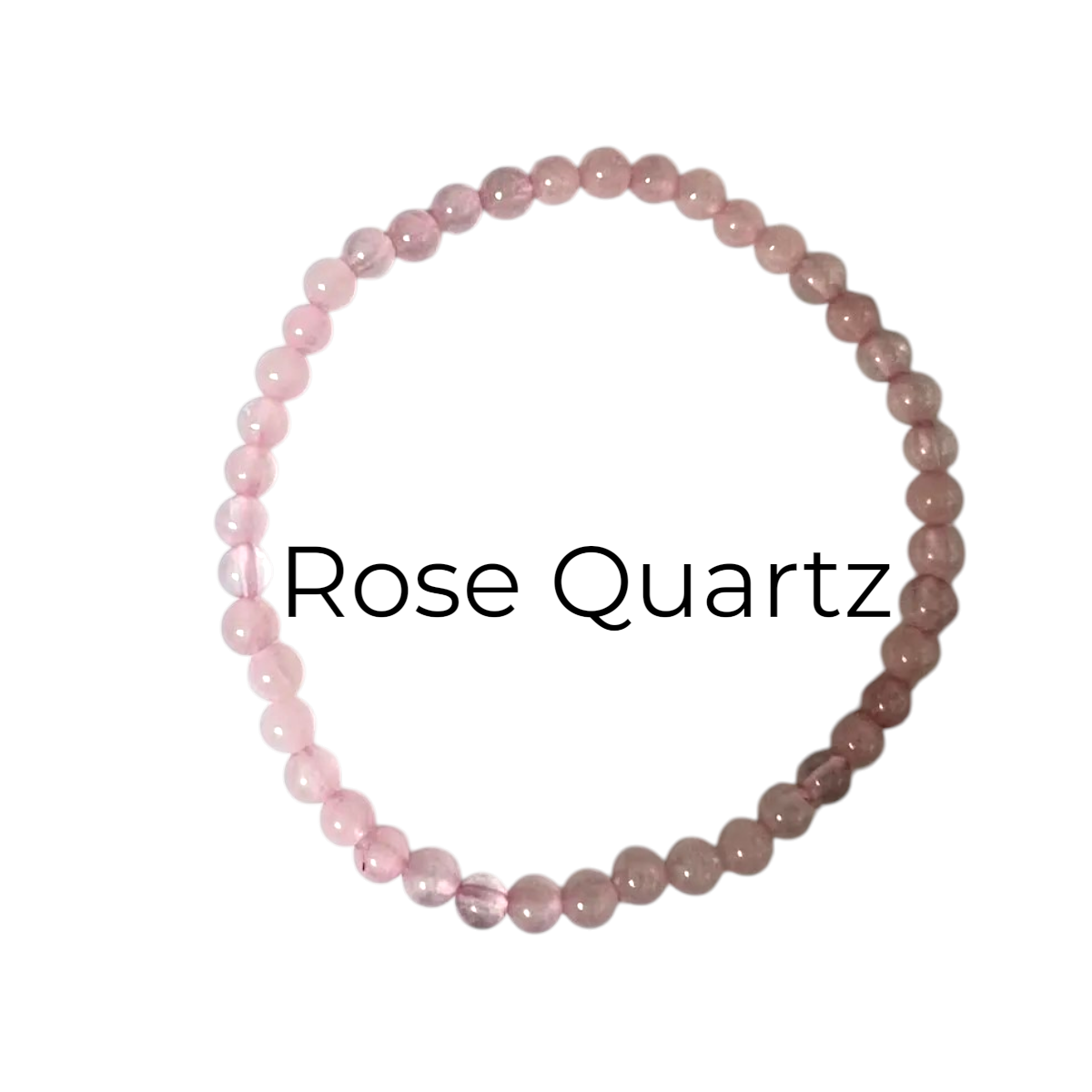 Semi Precious Stone Bracelet elasticated Rose quartz and Amethyst