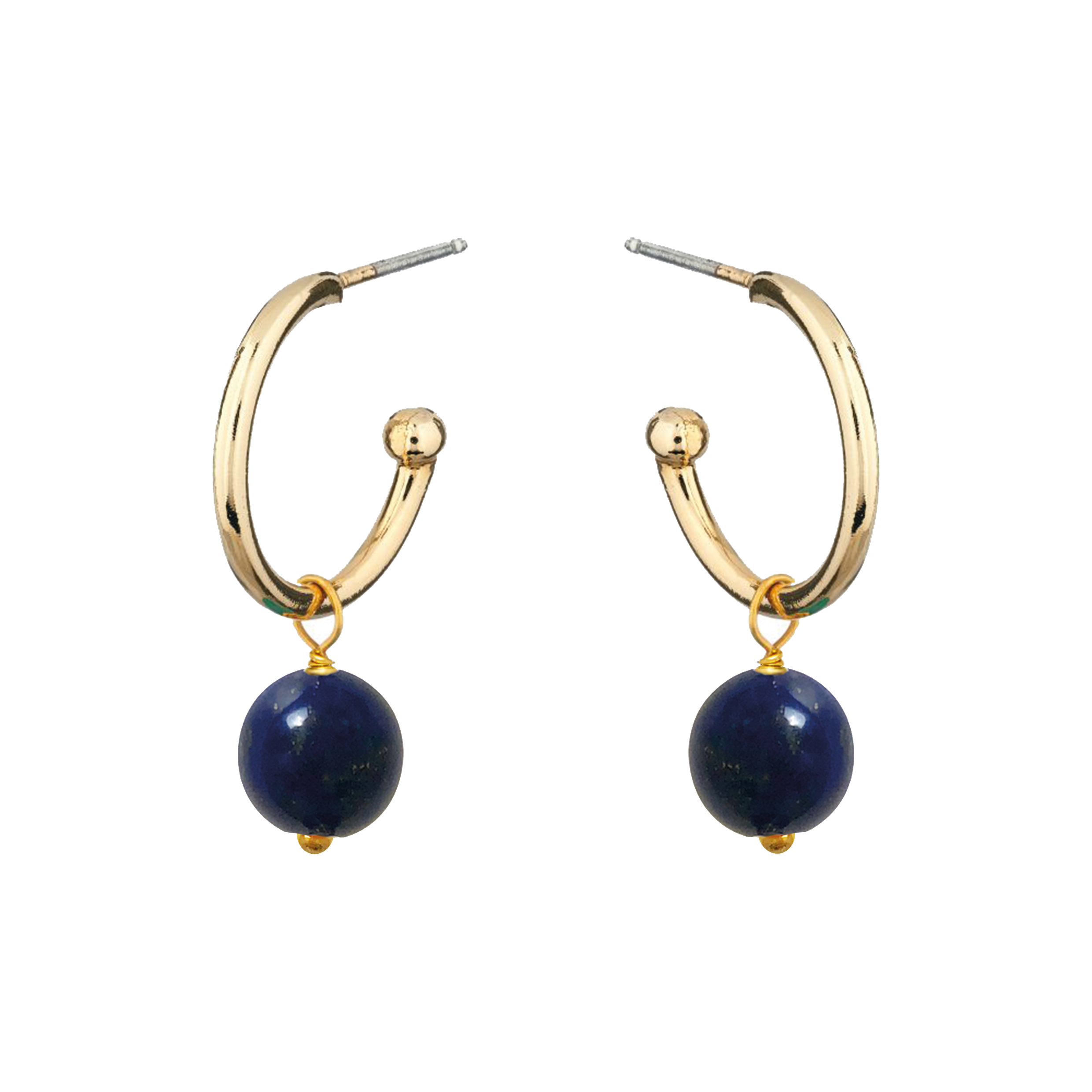 Alexa Creole Earrings Lapis Lazuli