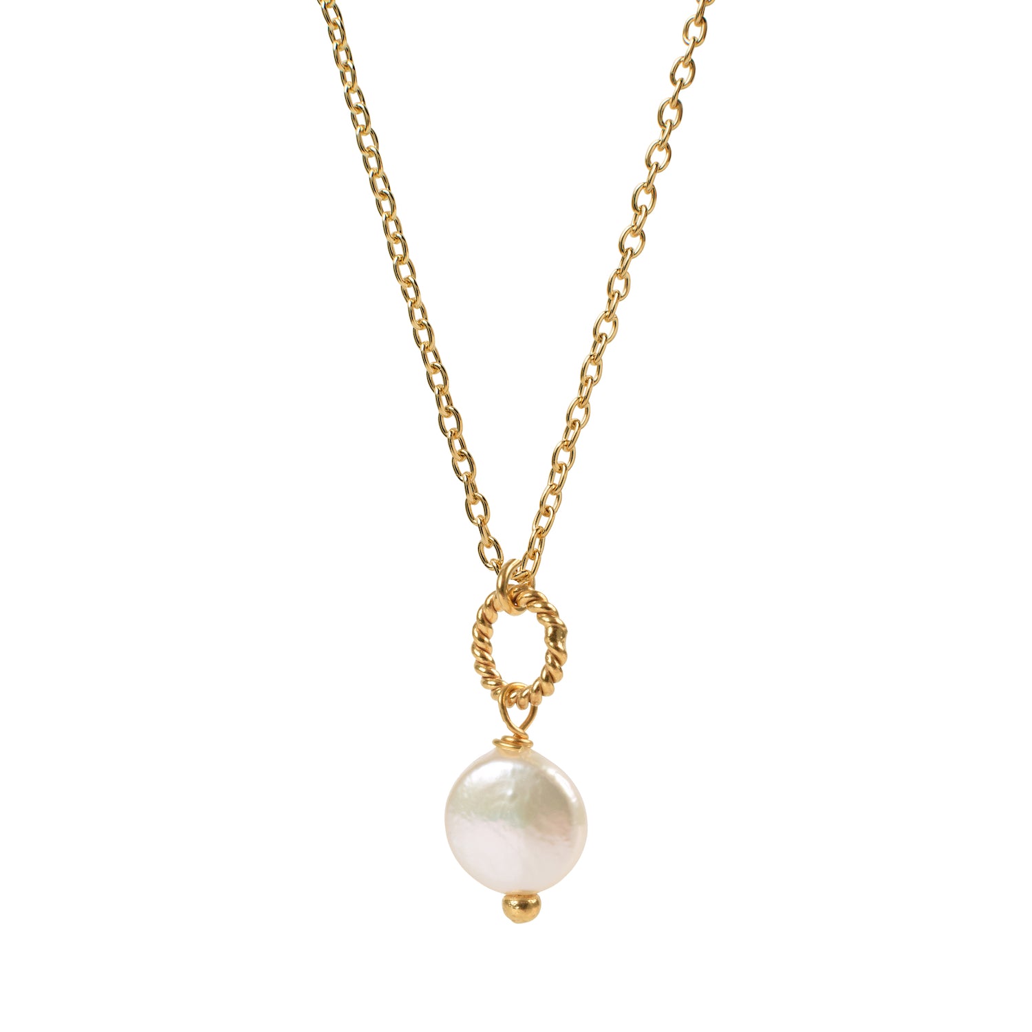 Alexis Coin Pearl Pendant - Mirabelle Jewellery