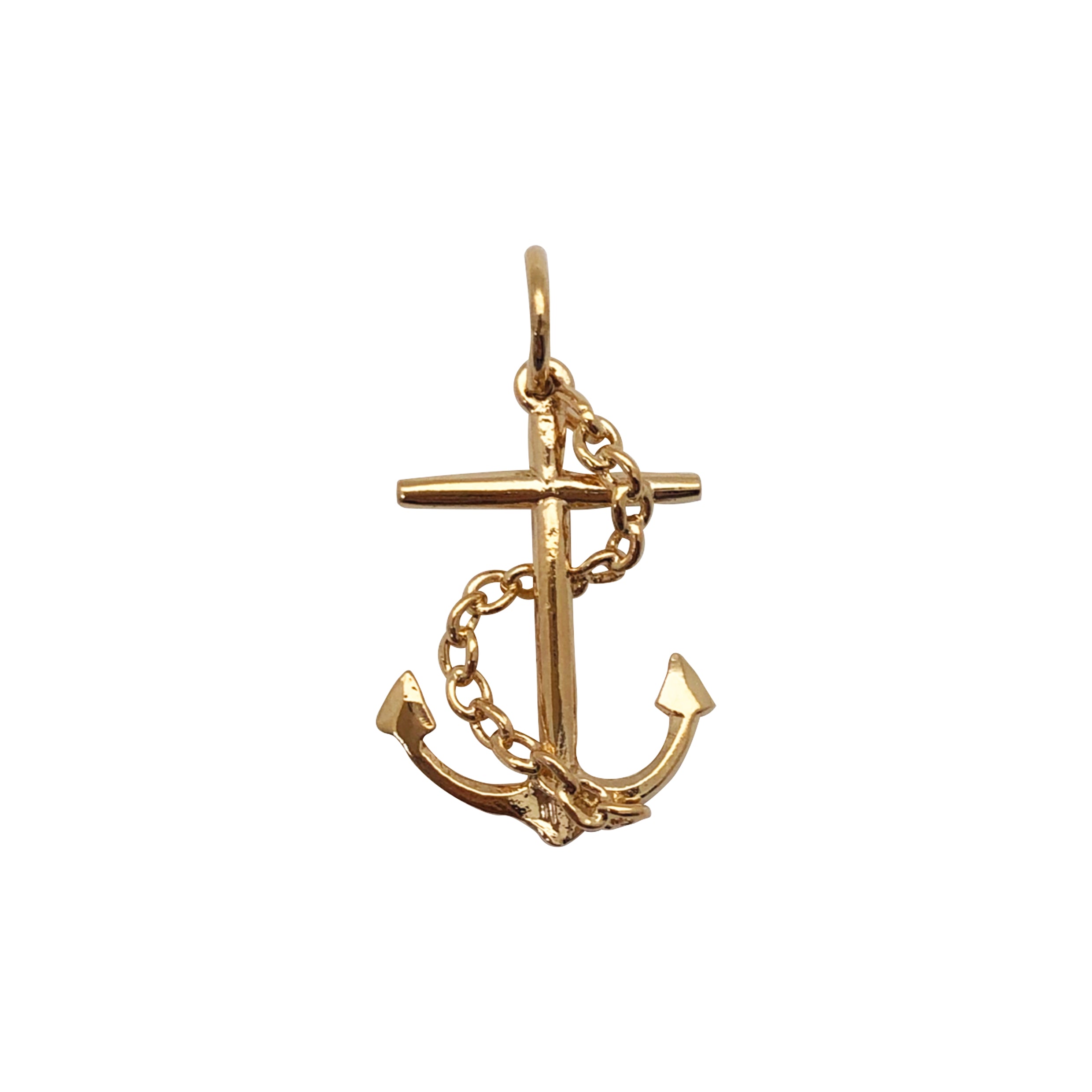 Anchor with Chain Charm - Mirabelle Jewellery