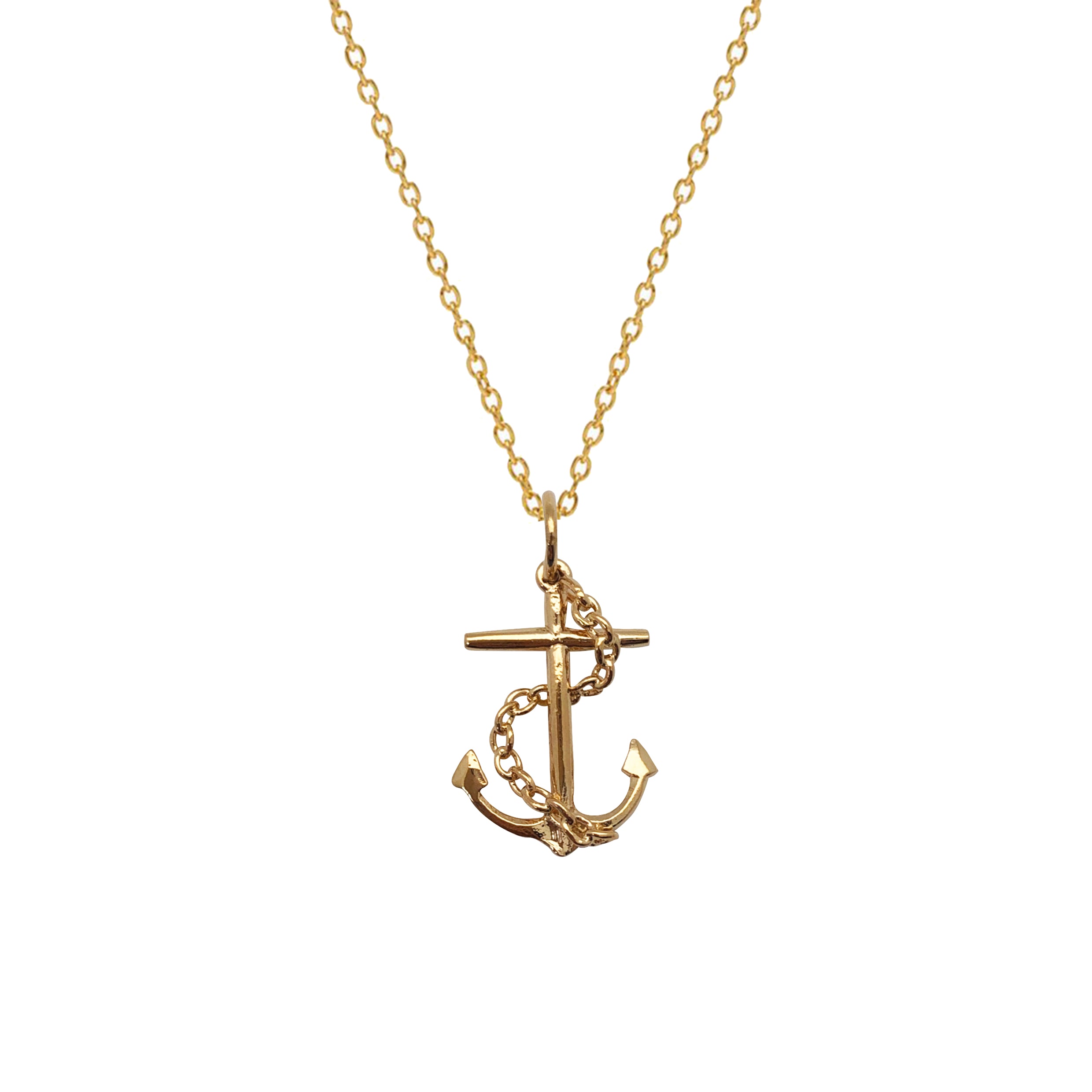 Anchor with Chain Charm - Mirabelle Jewellery