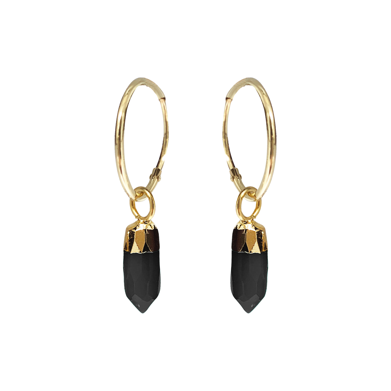 Cora Creole with Mini Point Black Onyx - Mirabelle Jewellery