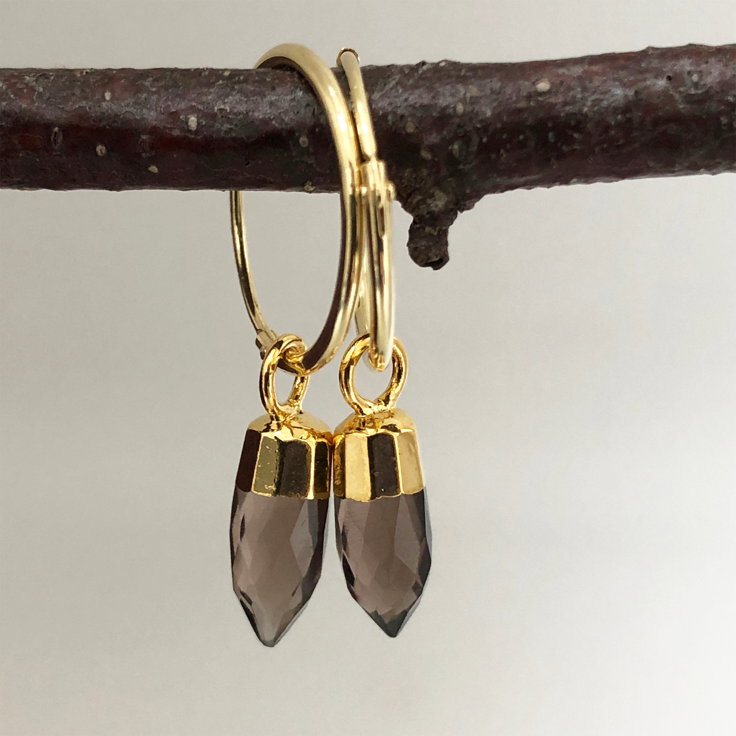 Cora Creole with Mini Point Smokey Quartz