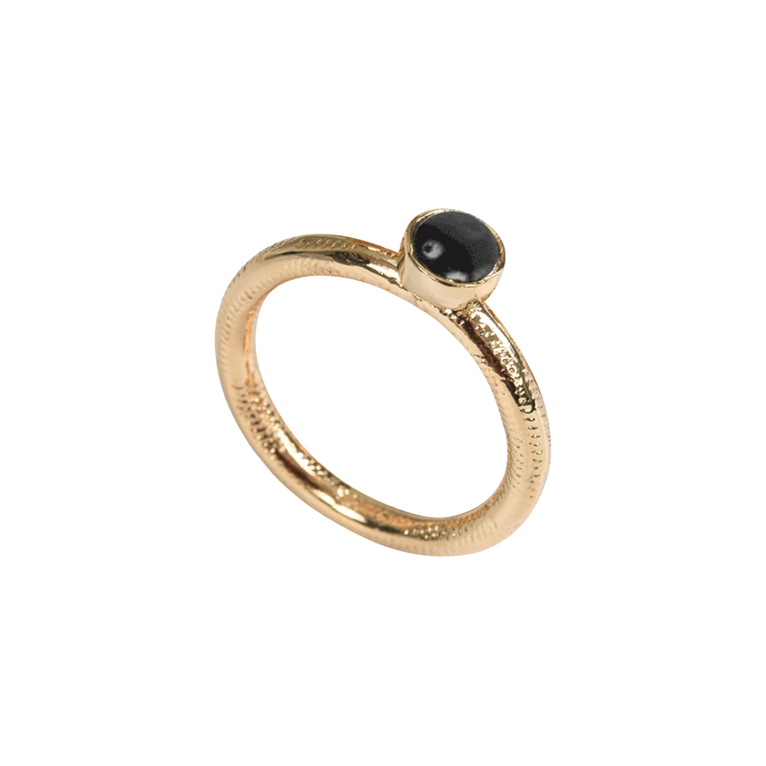 Ring Dot Black Onyx - Mirabelle Jewellery