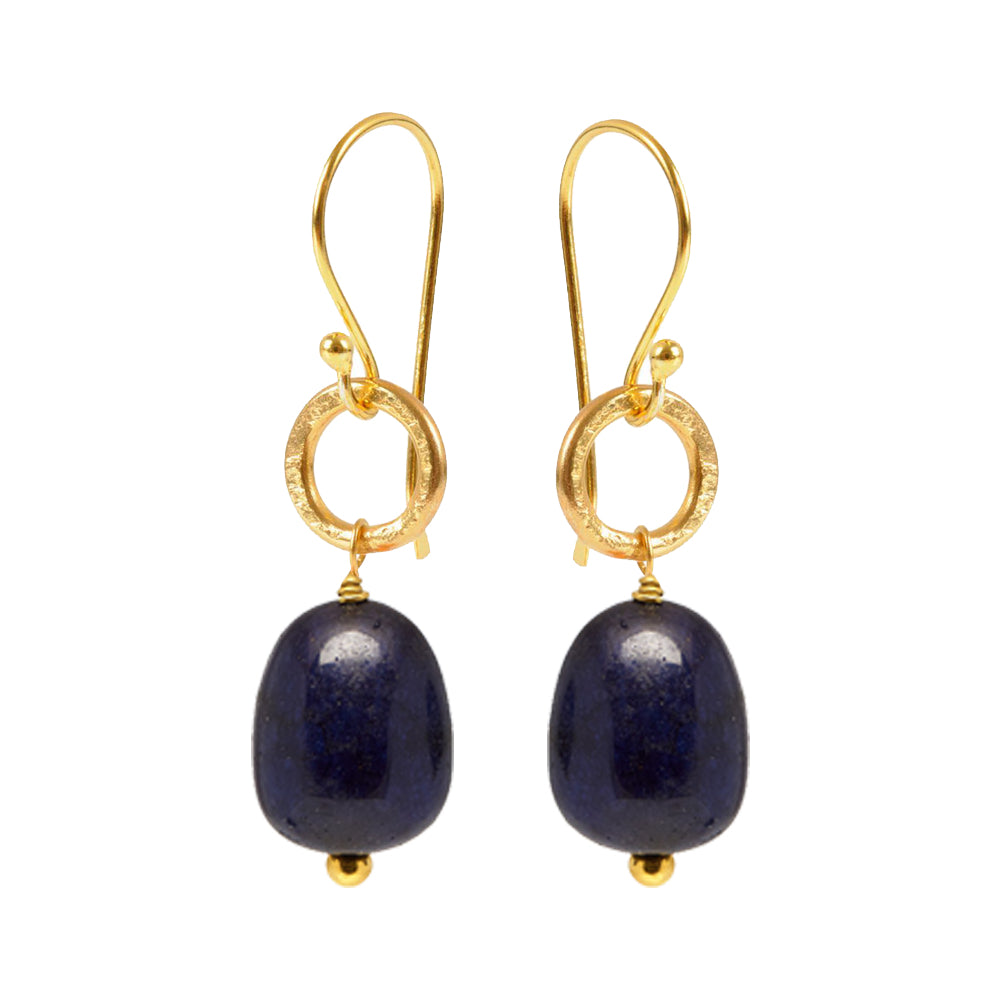 Gita Earrings Blue Quartz - Mirabelle Jewellery