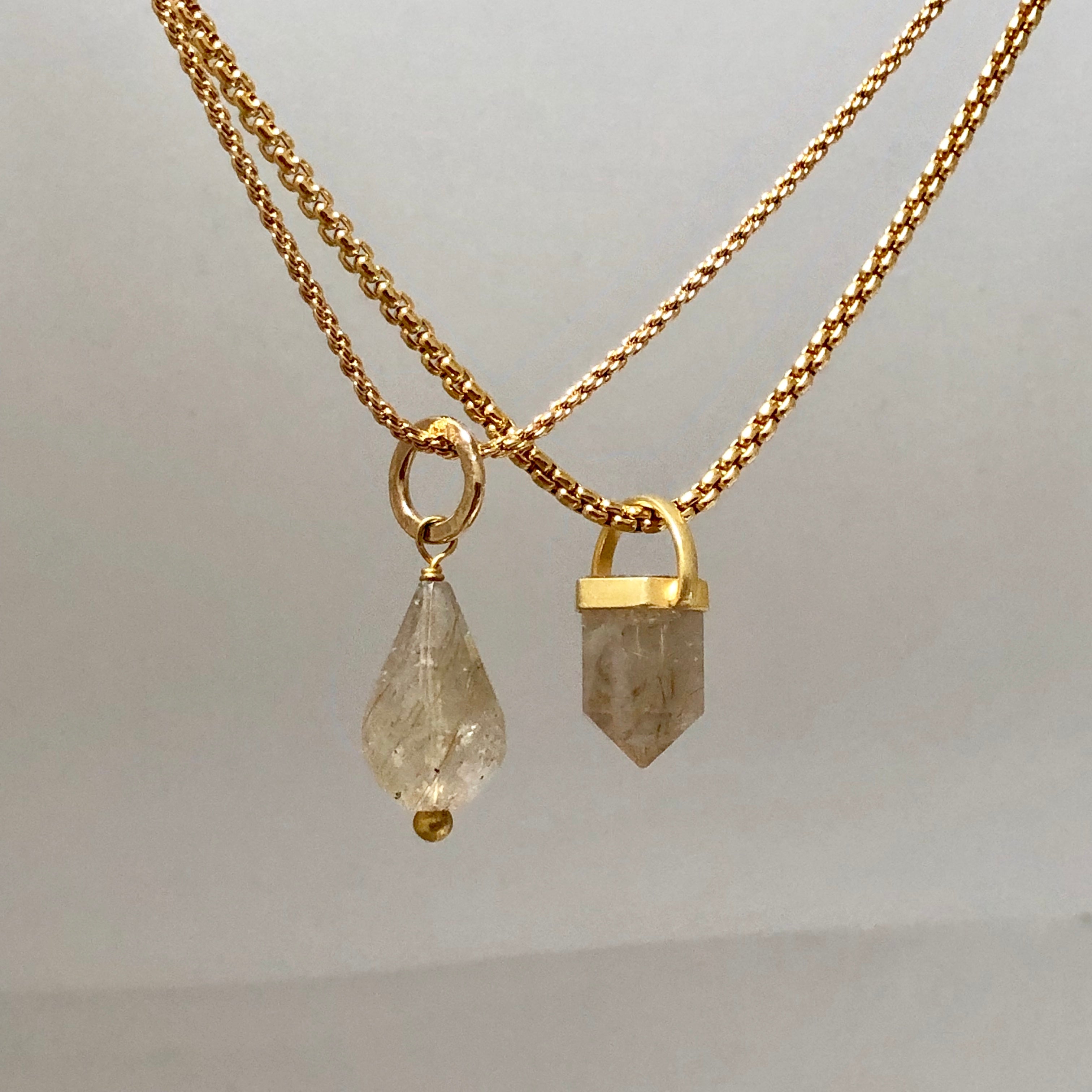 Gita Pendant Golden Rutil Quartz - Mirabelle Jewellery