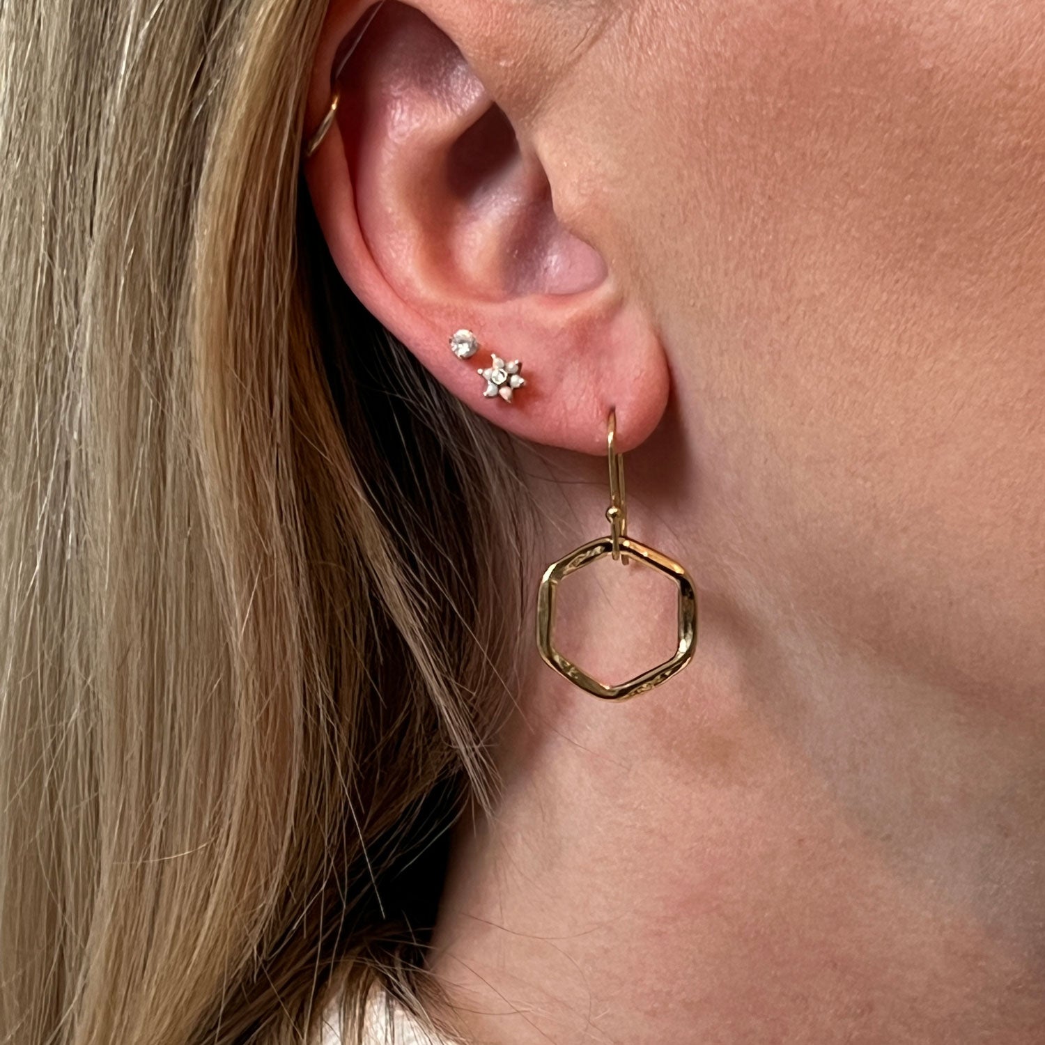Hexagon Small Earrings