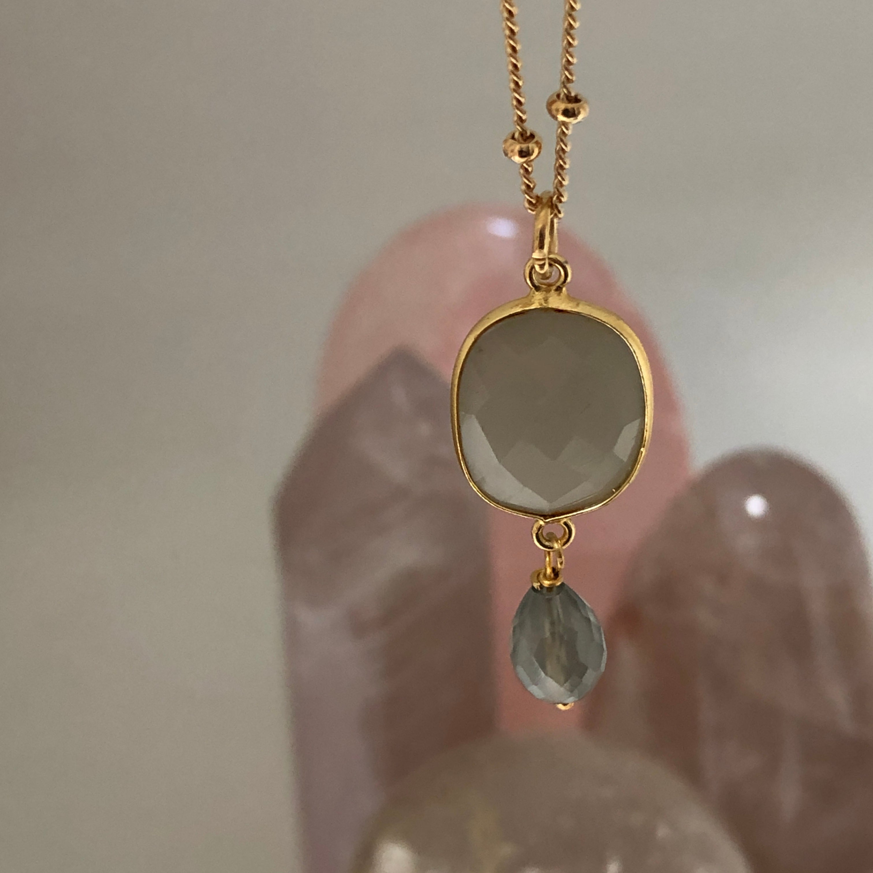 Luna Pendant Grey Moonstone