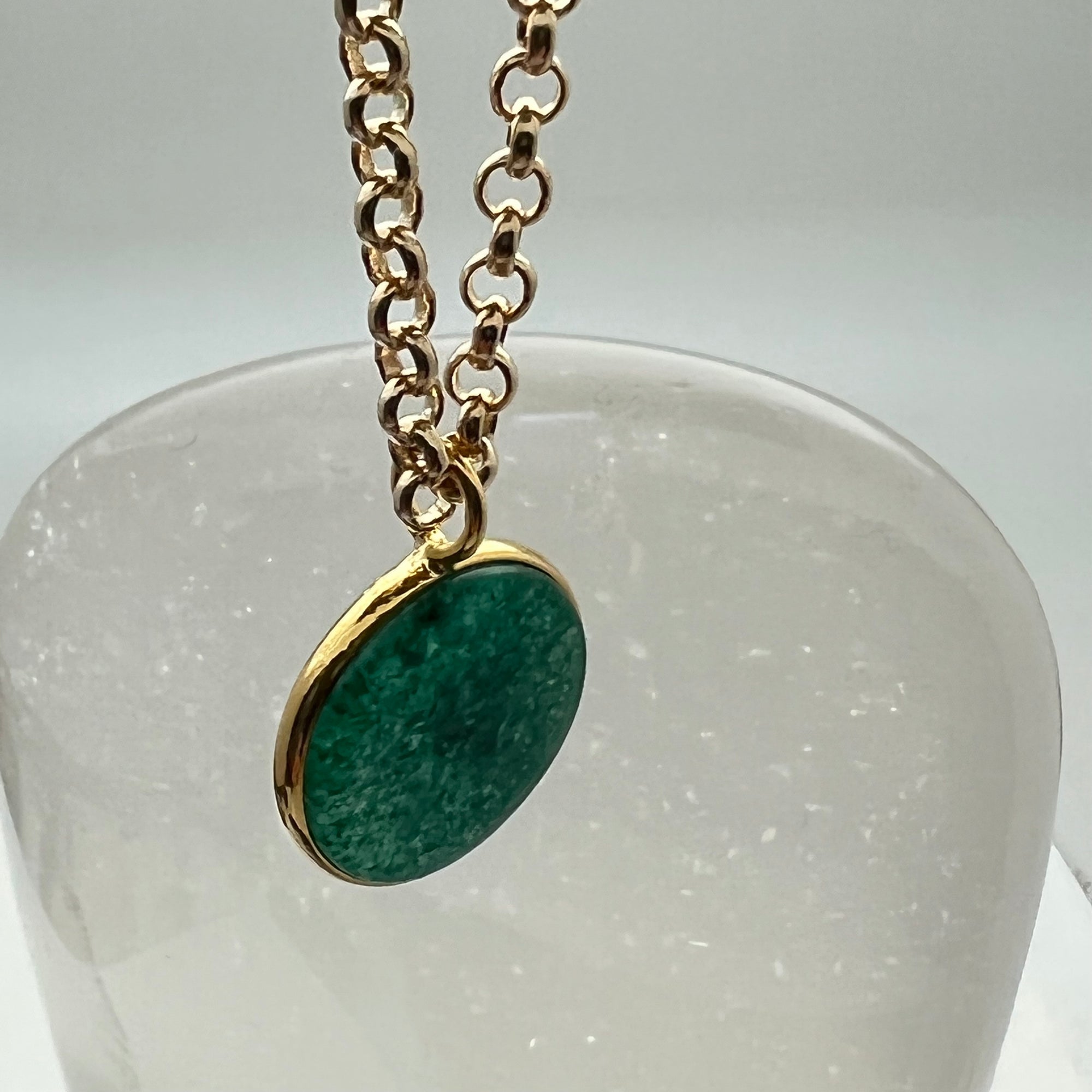 Minimalist Lucky Jade Coin Pendant