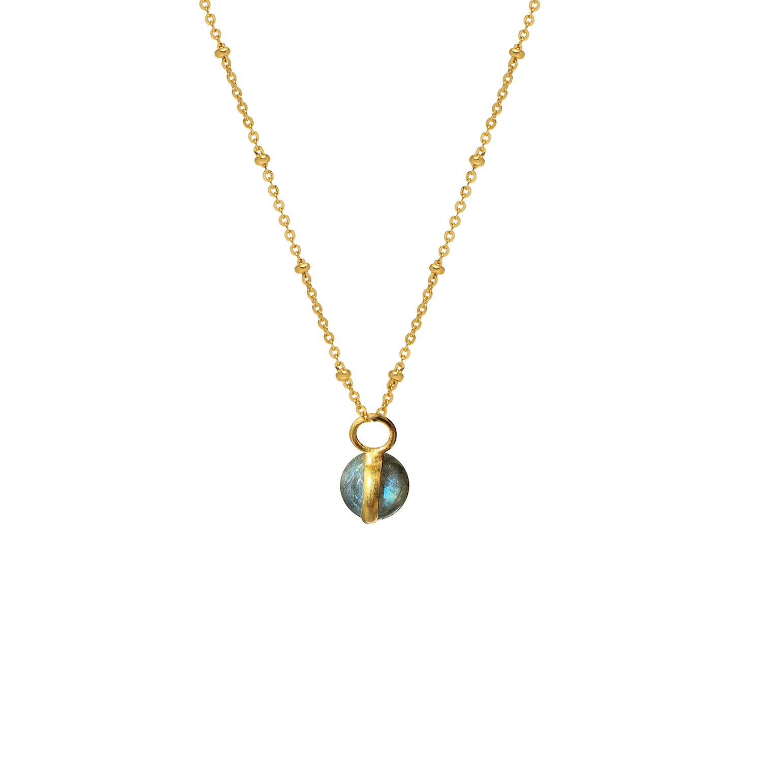 Mini Magic Crystal Ball XS Labradorite - Mirabelle Jewellery