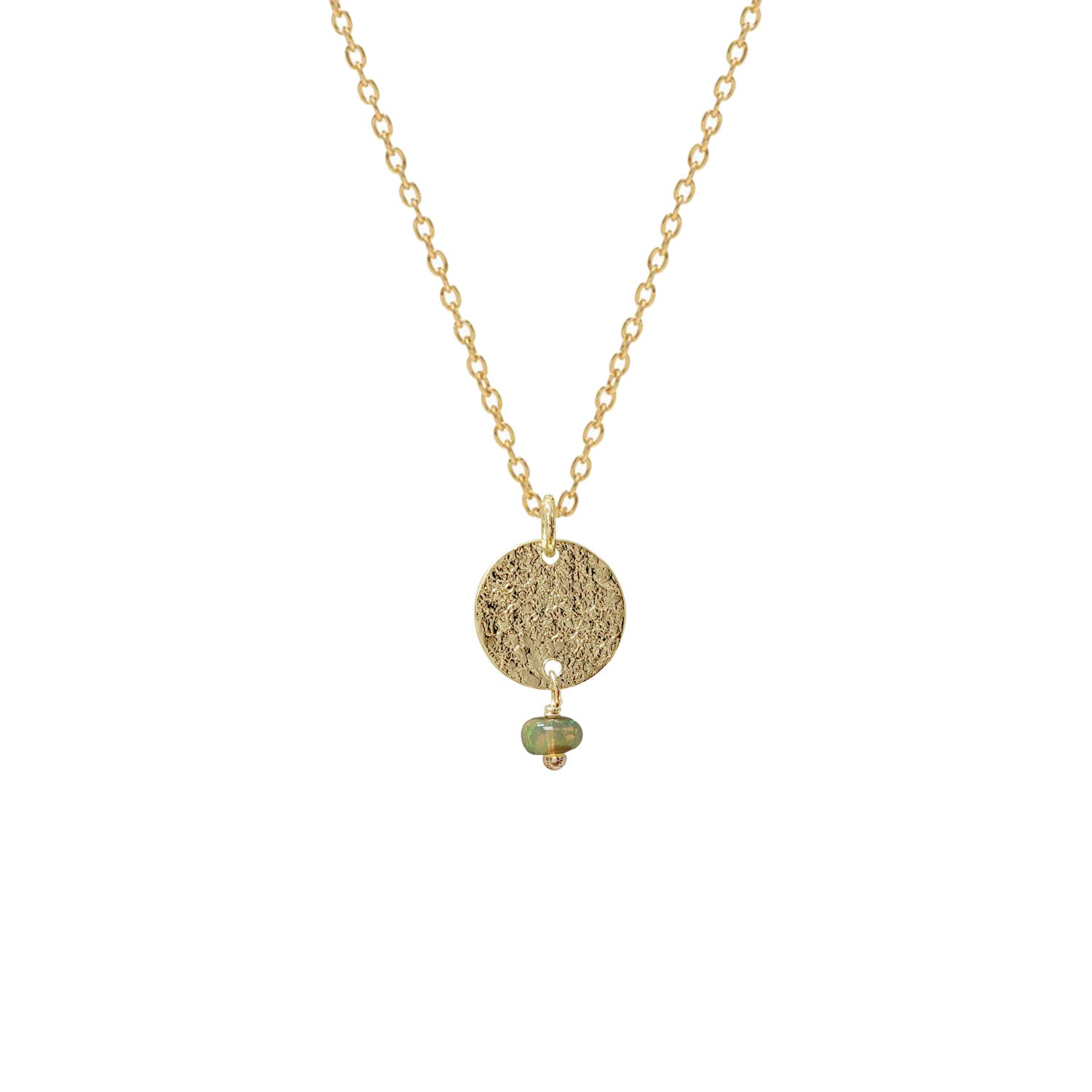 Mini Harmonia Pendant with gemstone on Simple Chain