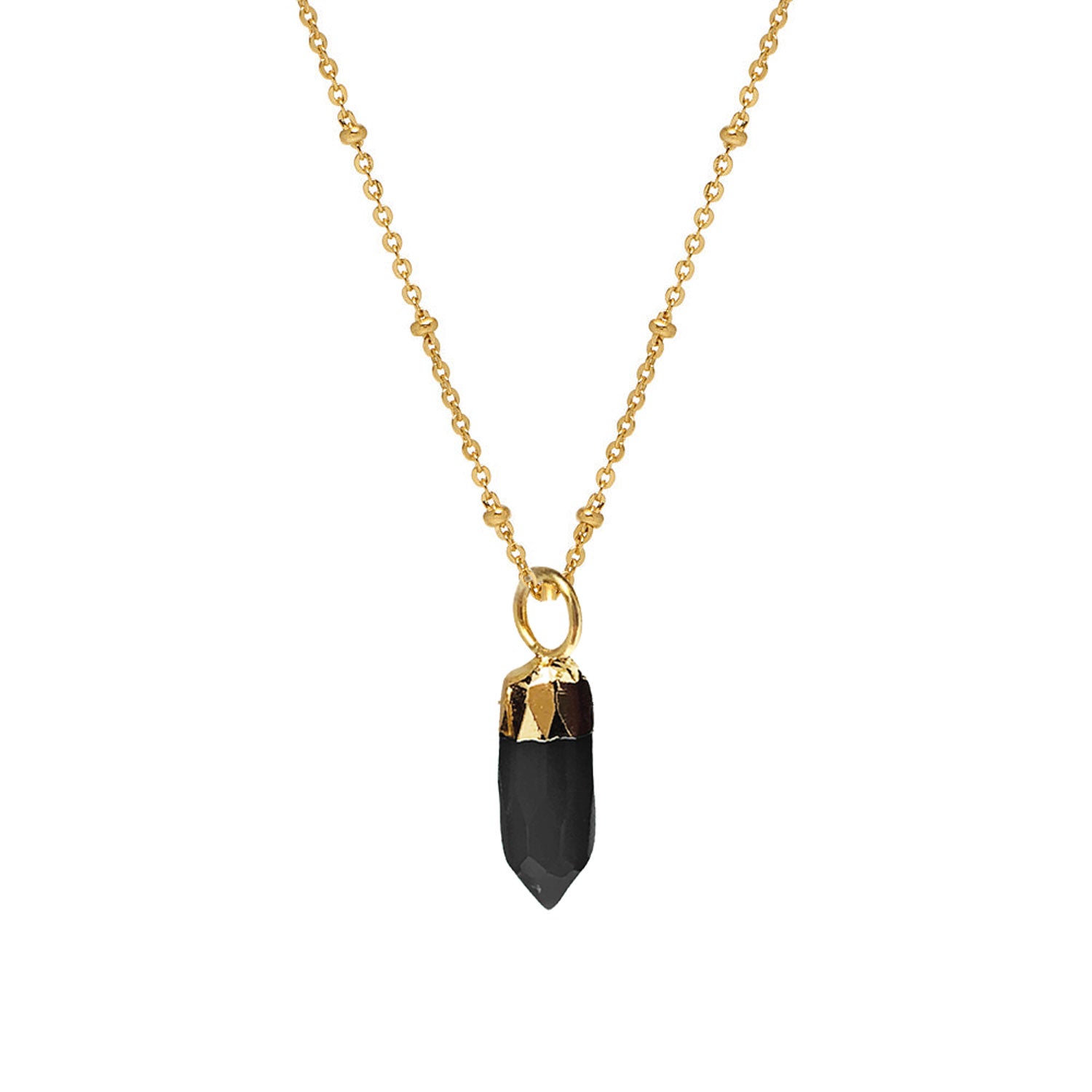 Mini Point Black Onyx Pendant