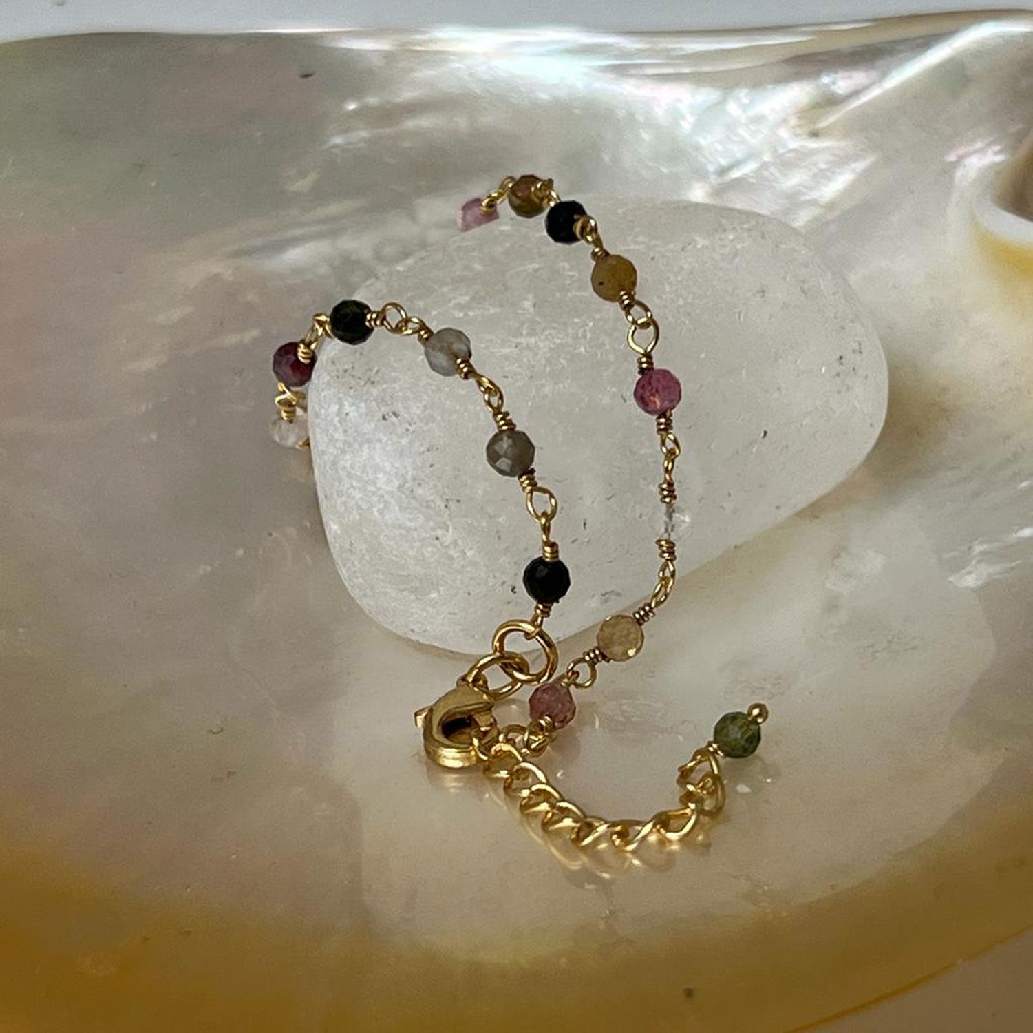 Rosary Bracelet - Multi Tourmaline