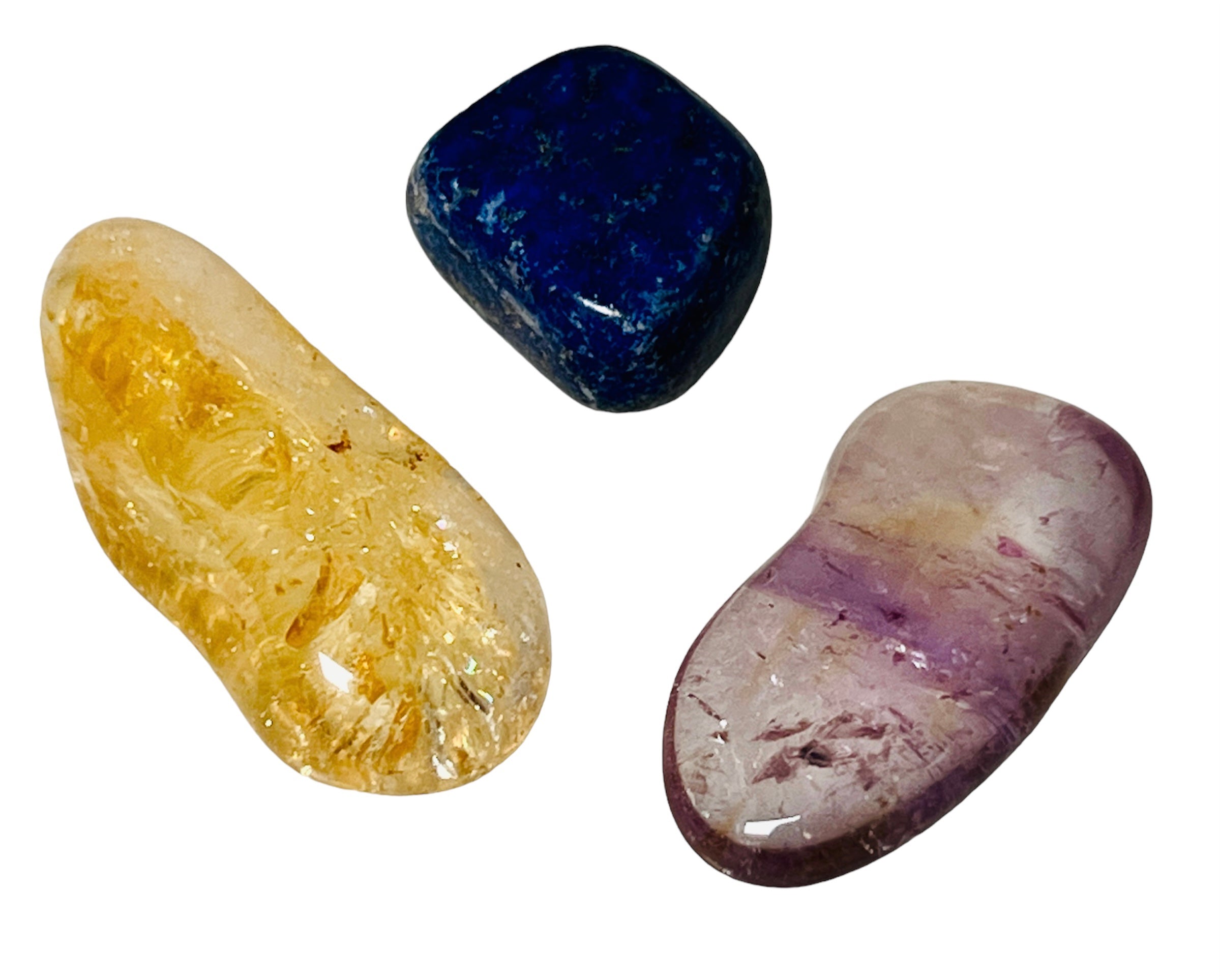 Well Being Crystal Set, amethyst, Citrin and Lapis Lazuli