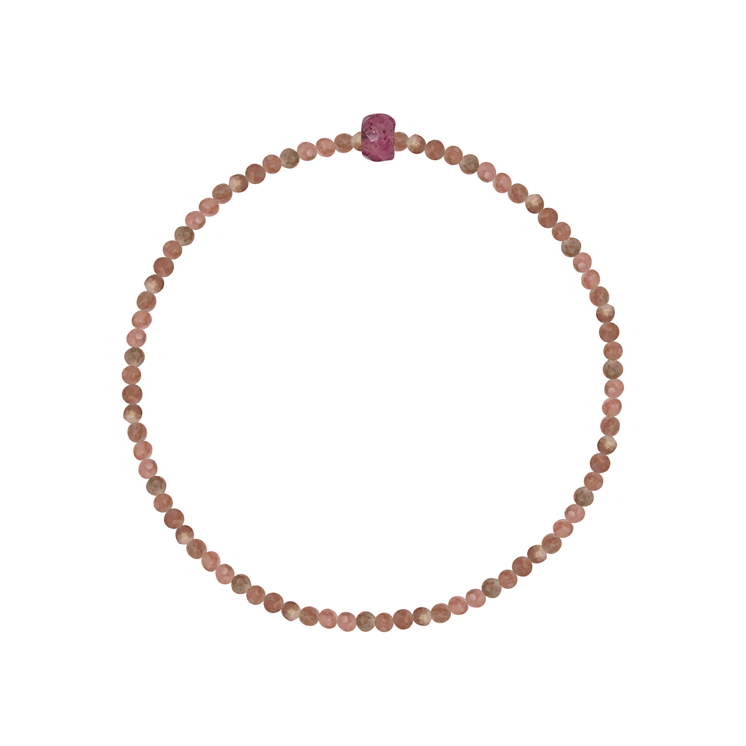 Peach Moonstone Semi-Precious Bracelet
