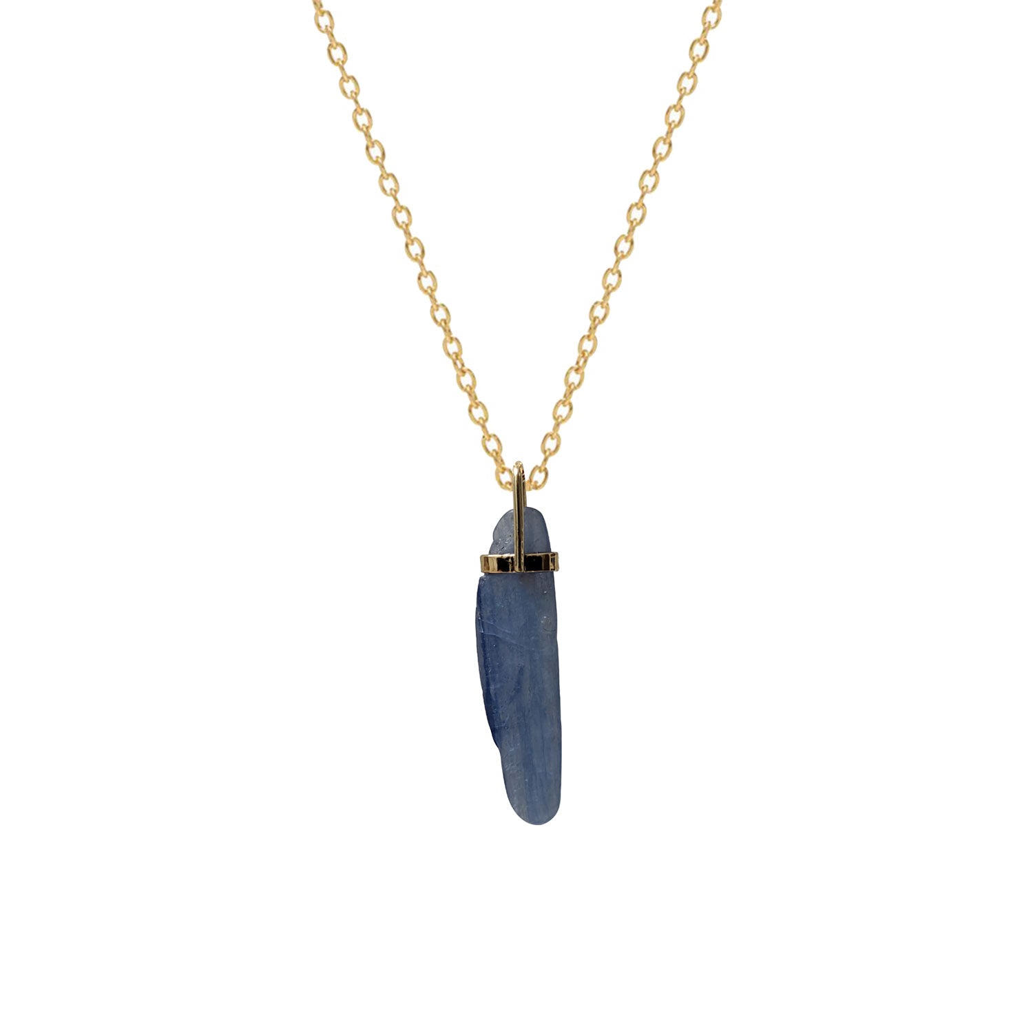 Long Freeform Kyanite Bridge set on Simple Chain