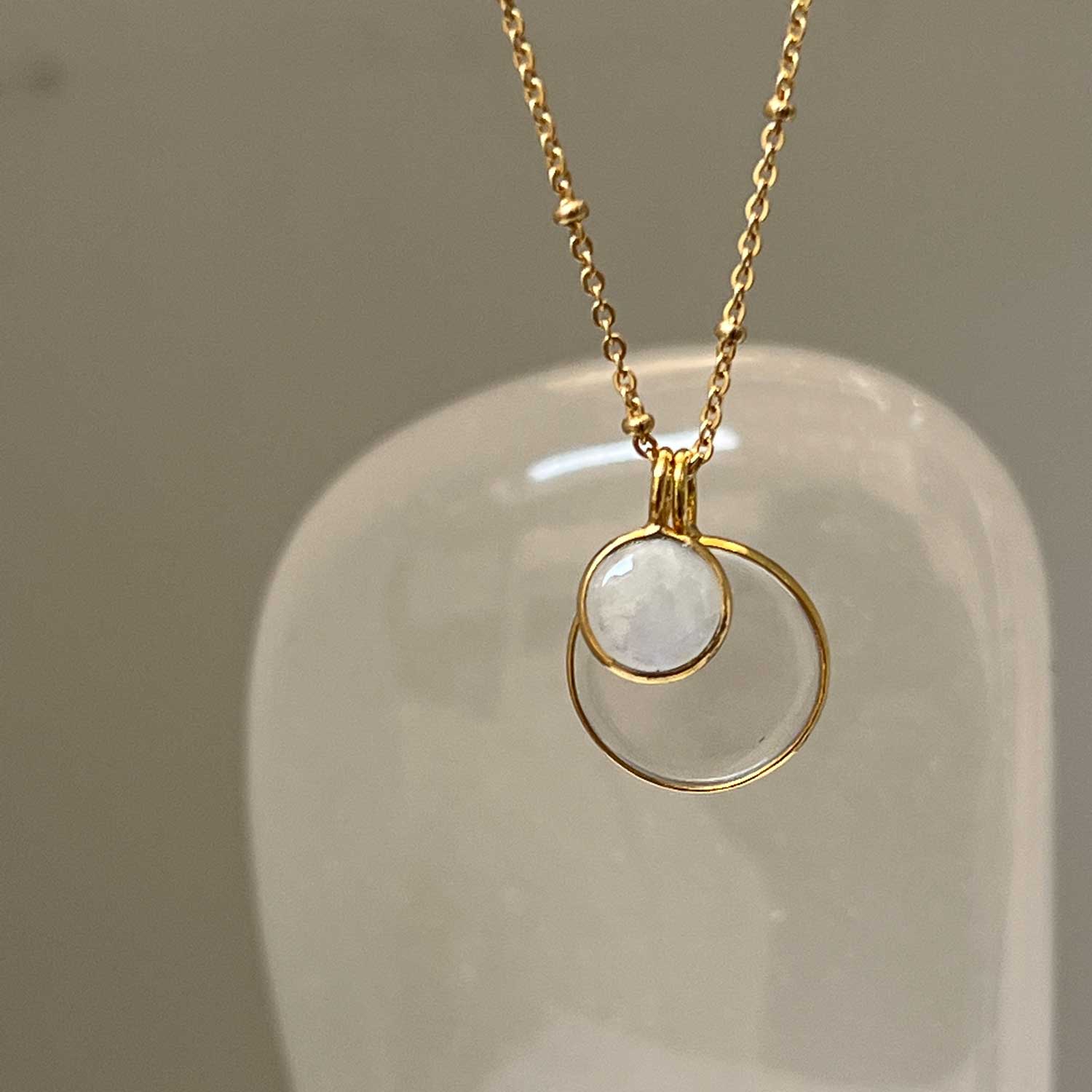 Duo Milky Way Pendant on Long Satellite Chain