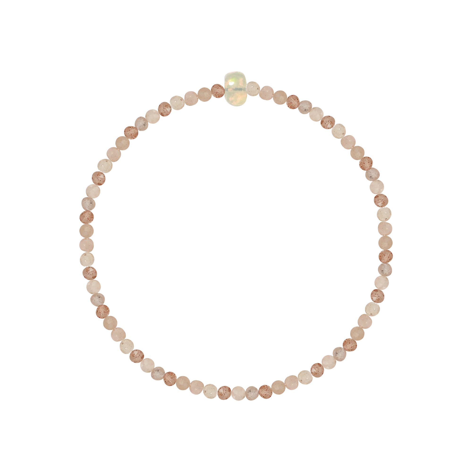 Rose Moonstone  Semi-Precious Bracelet