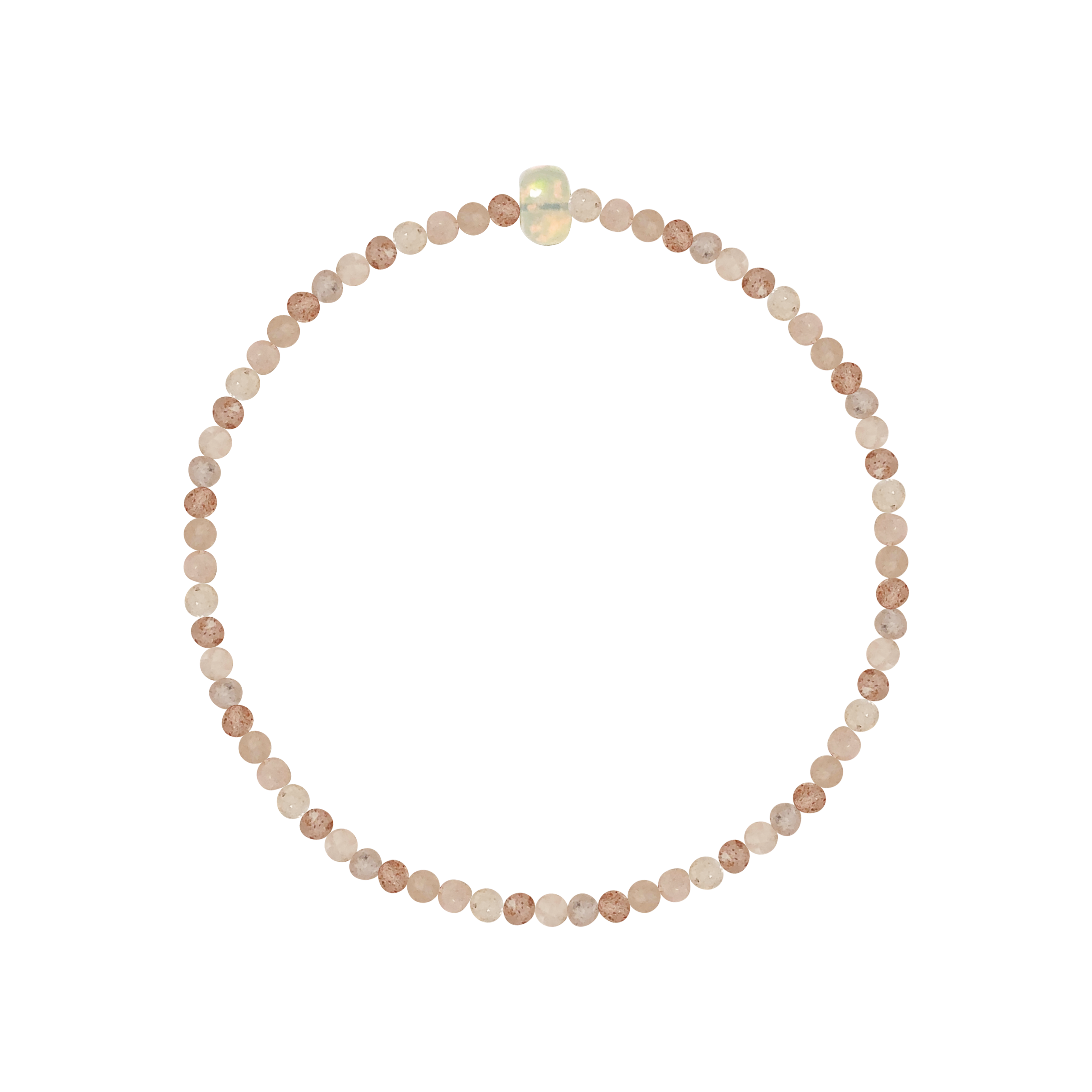 Rose Moonstone  Semi-Precious Bracelet