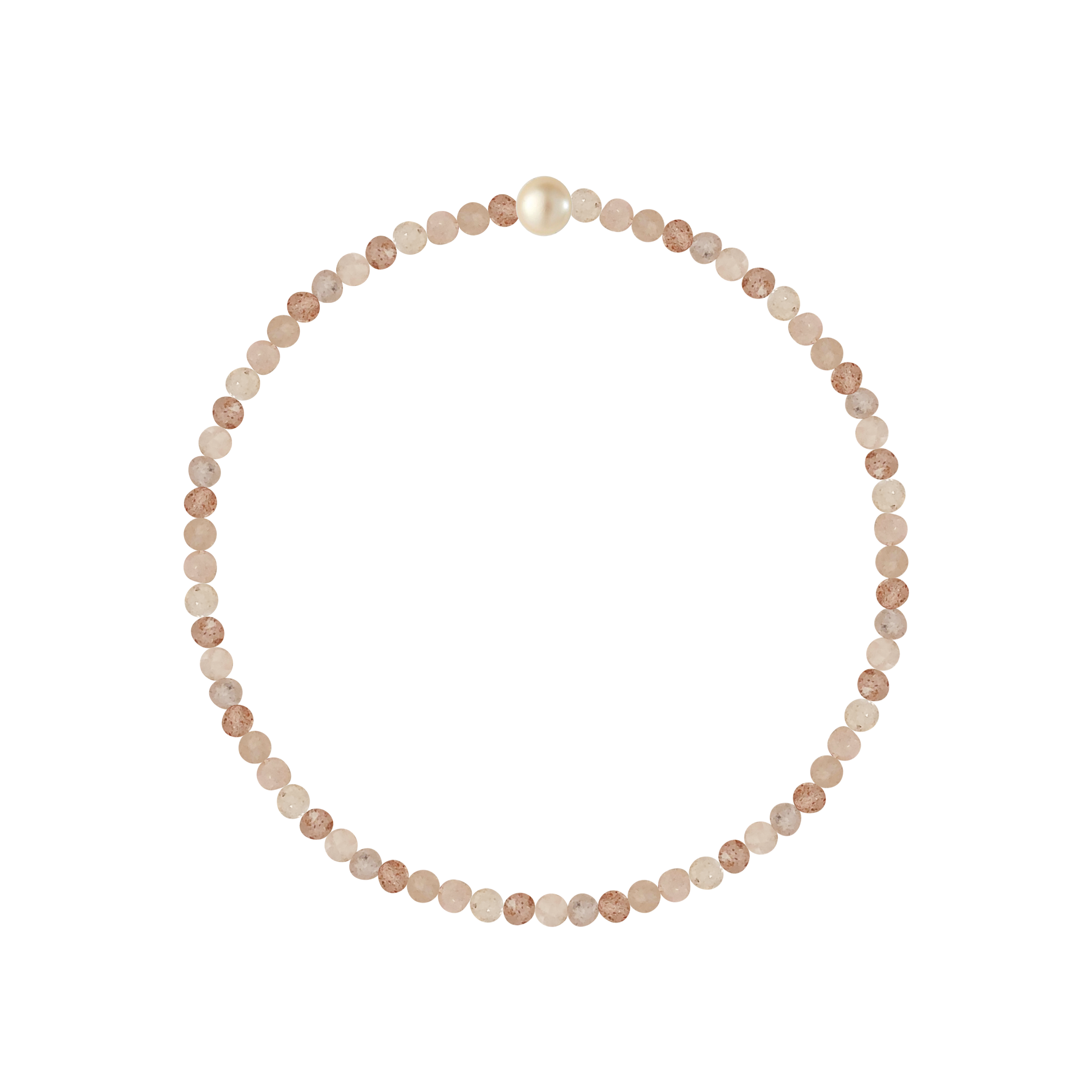 Rose Moonstone  Semi-Precious Bracelet