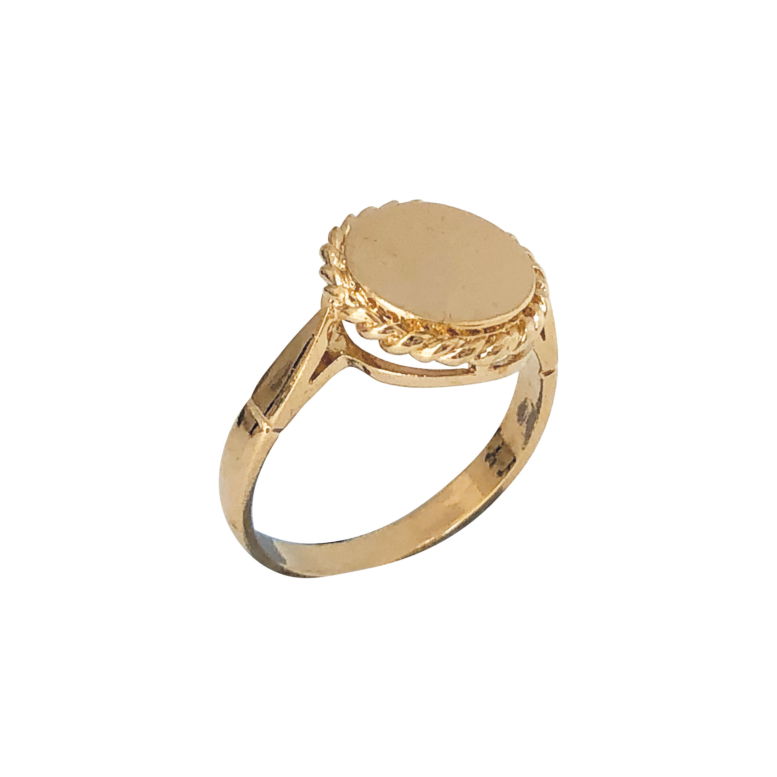 Signet Round Rope Ring