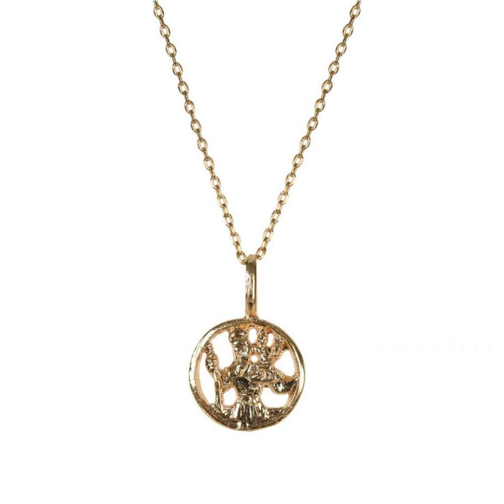 St Christopher Filigree Round Medal - Mirabelle Jewellery