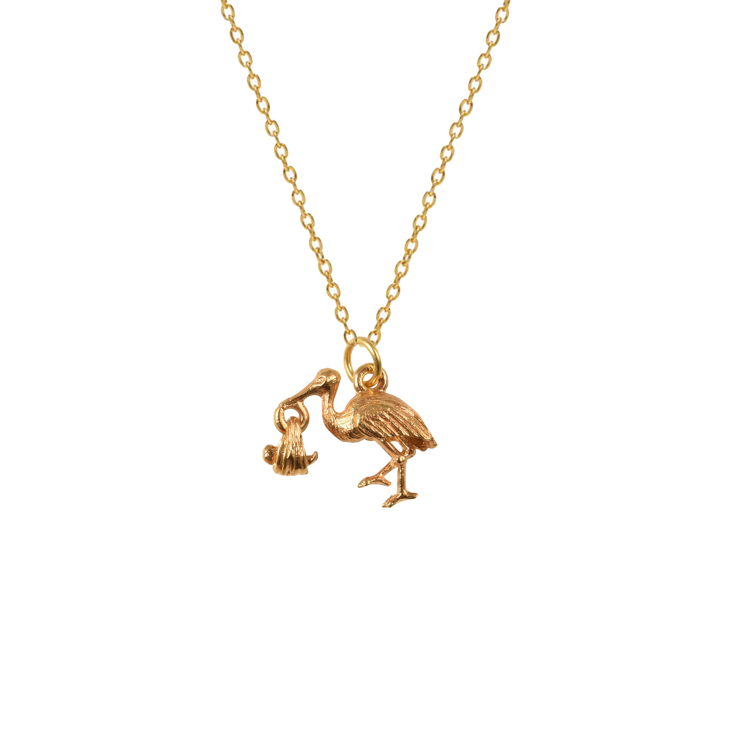 Stork with Baby Charm - Mirabelle Jewellery