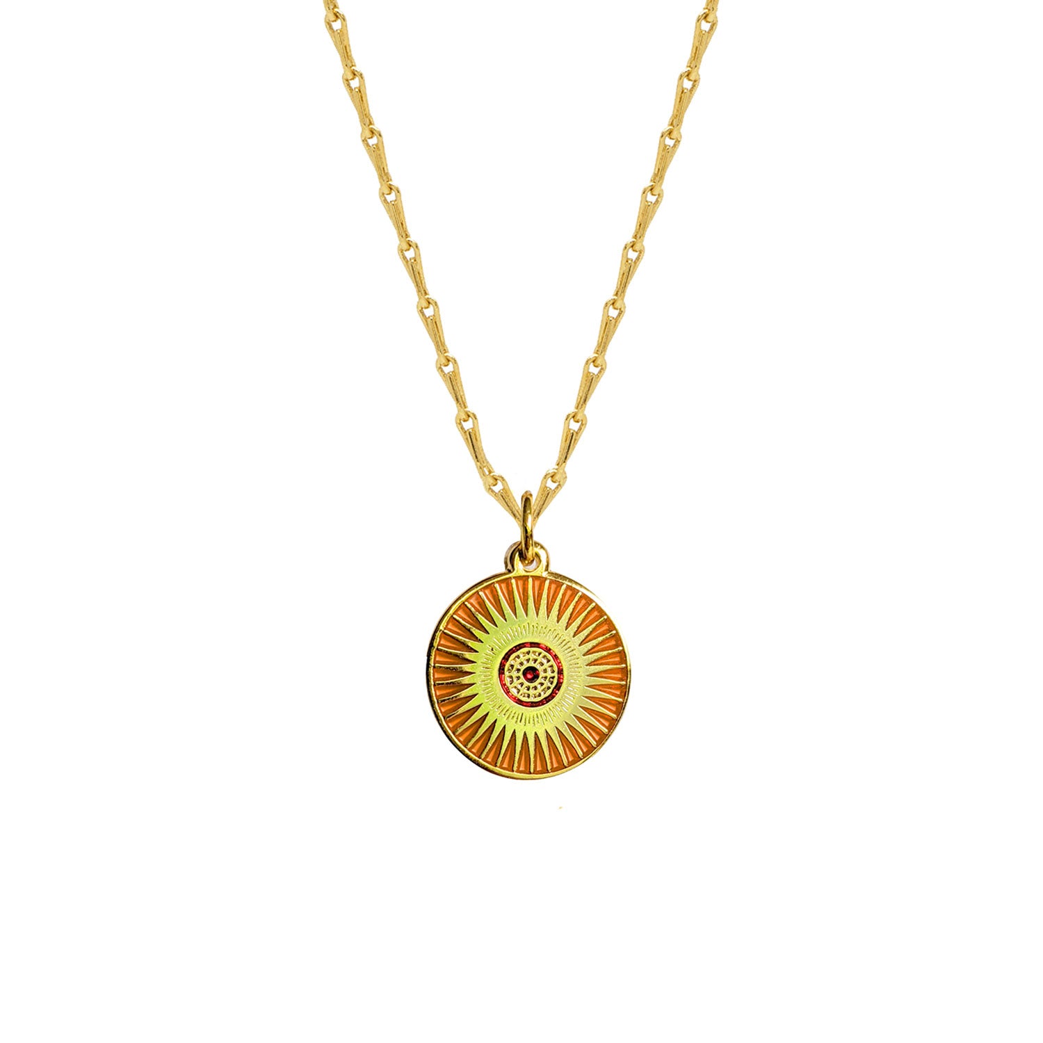 Sun Medal on mini torsade chain