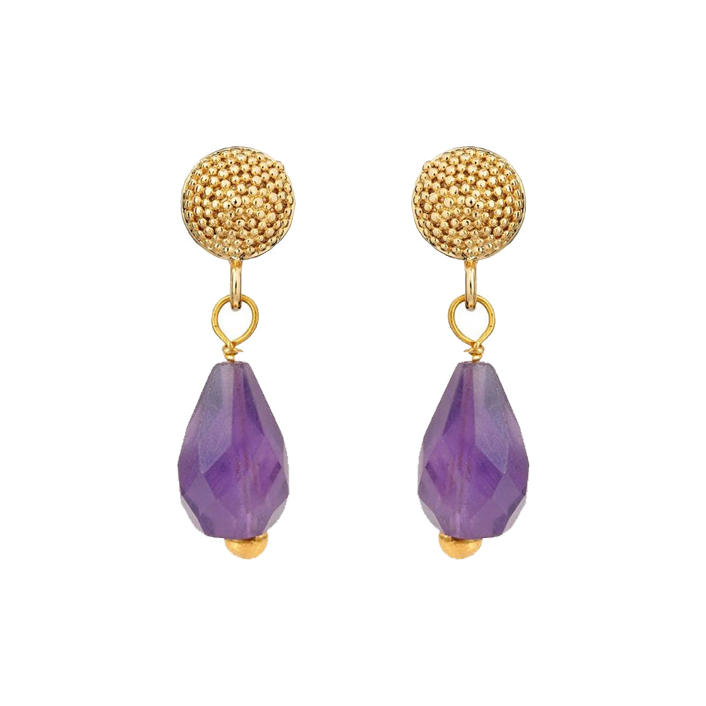 Talia Studs Amethyst - Mirabelle Jewellery