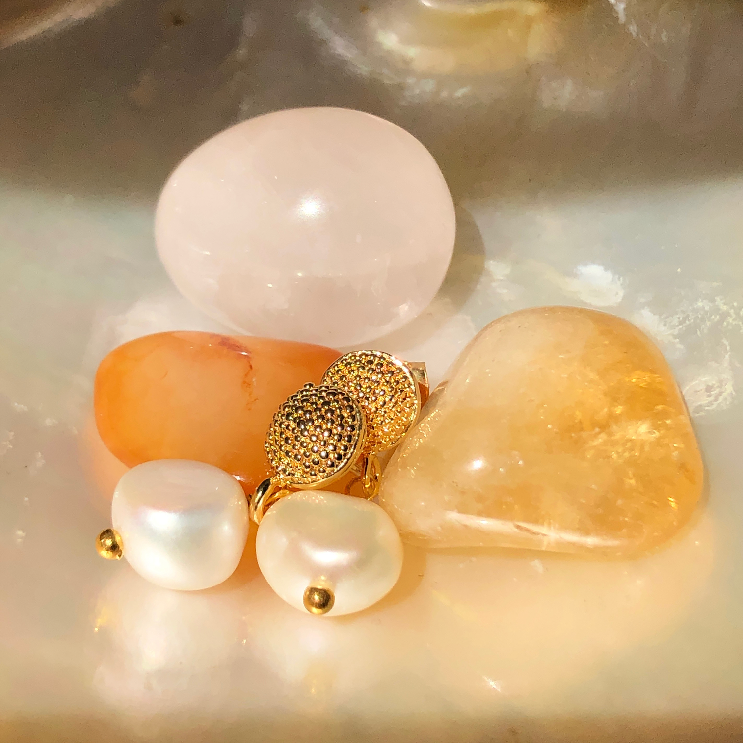 Talia Studs Freshwater Pearl - Mirabelle Jewellery
