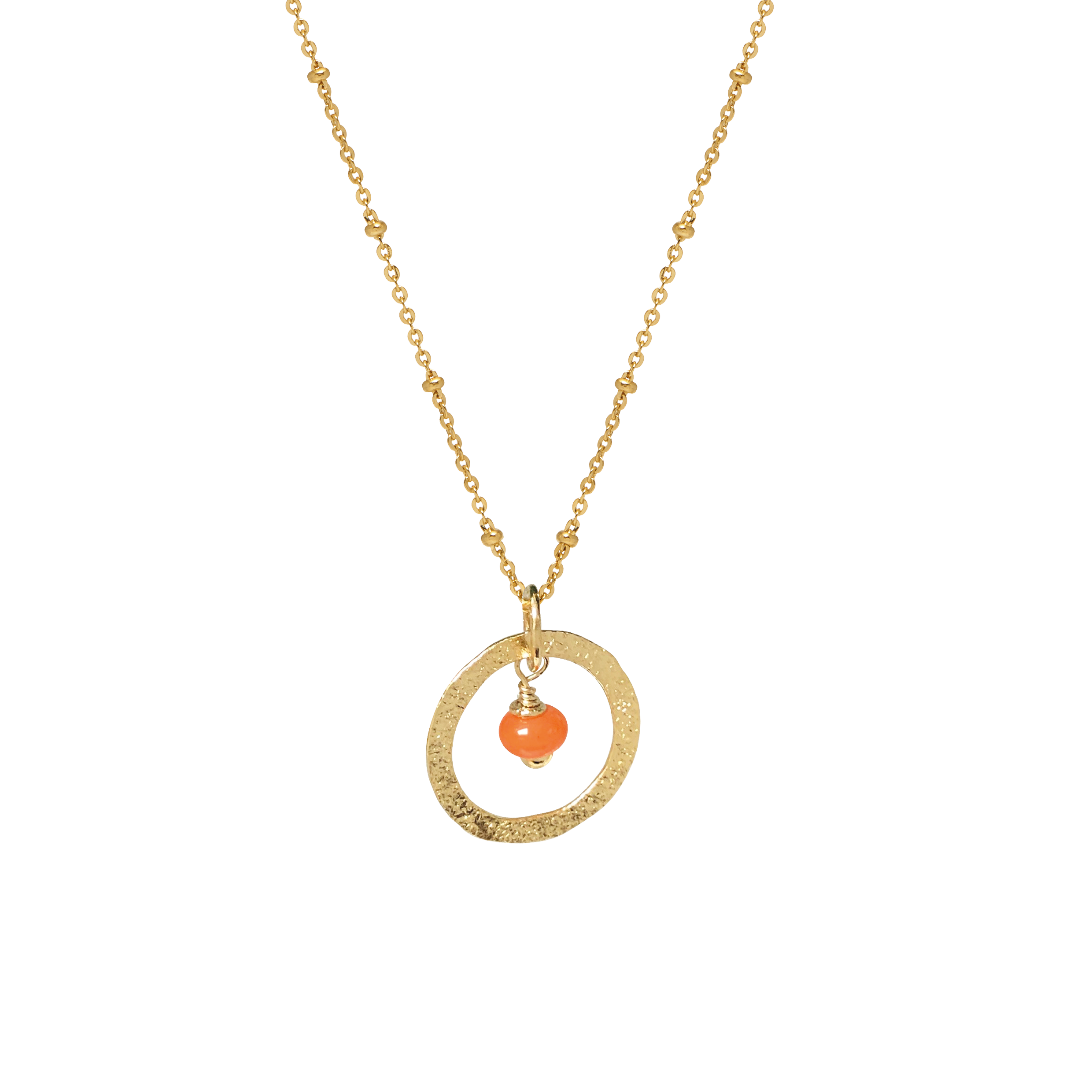 Taya Pendant Orange Recycled Glass