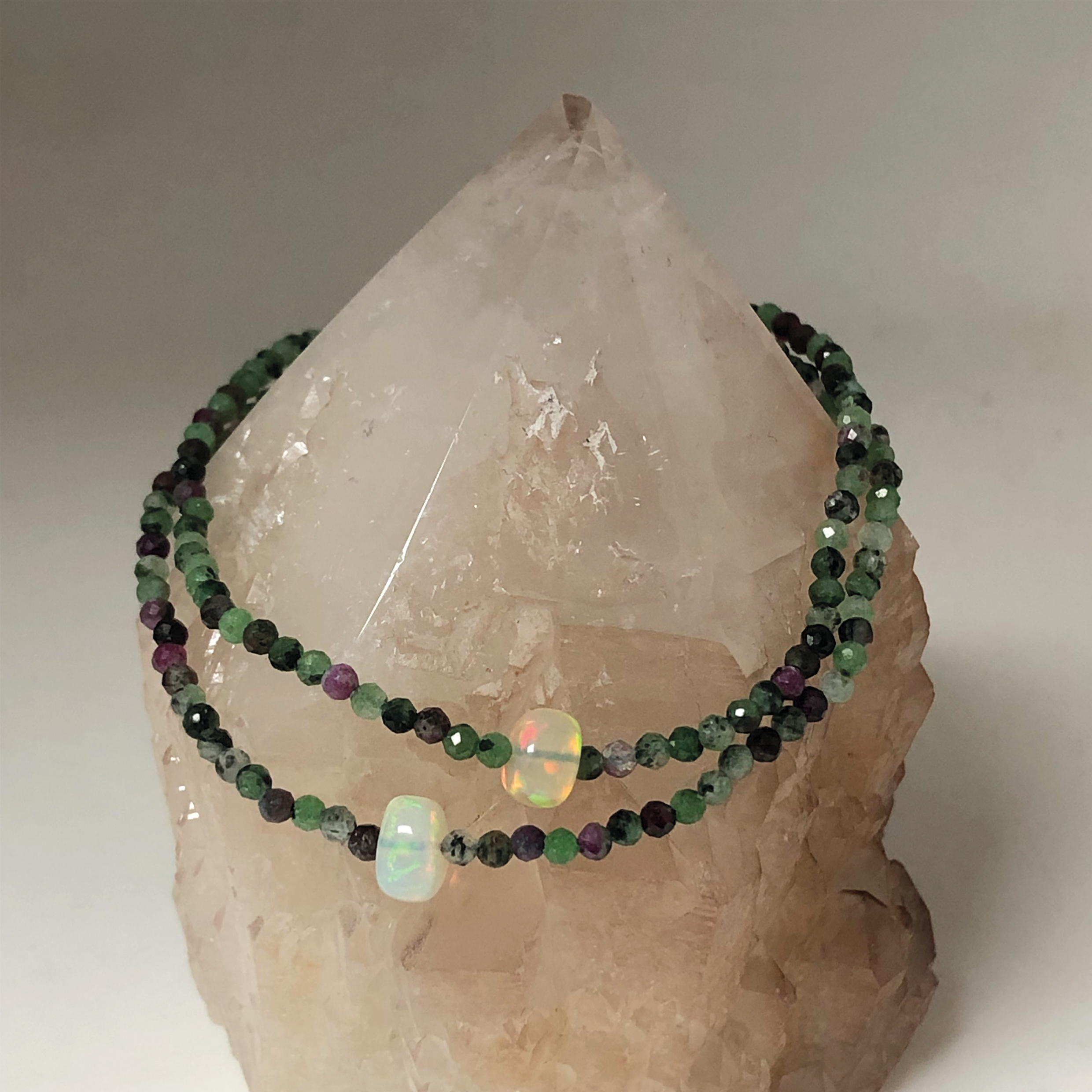 Ruby Zoizite Semi-Precious Bracelet