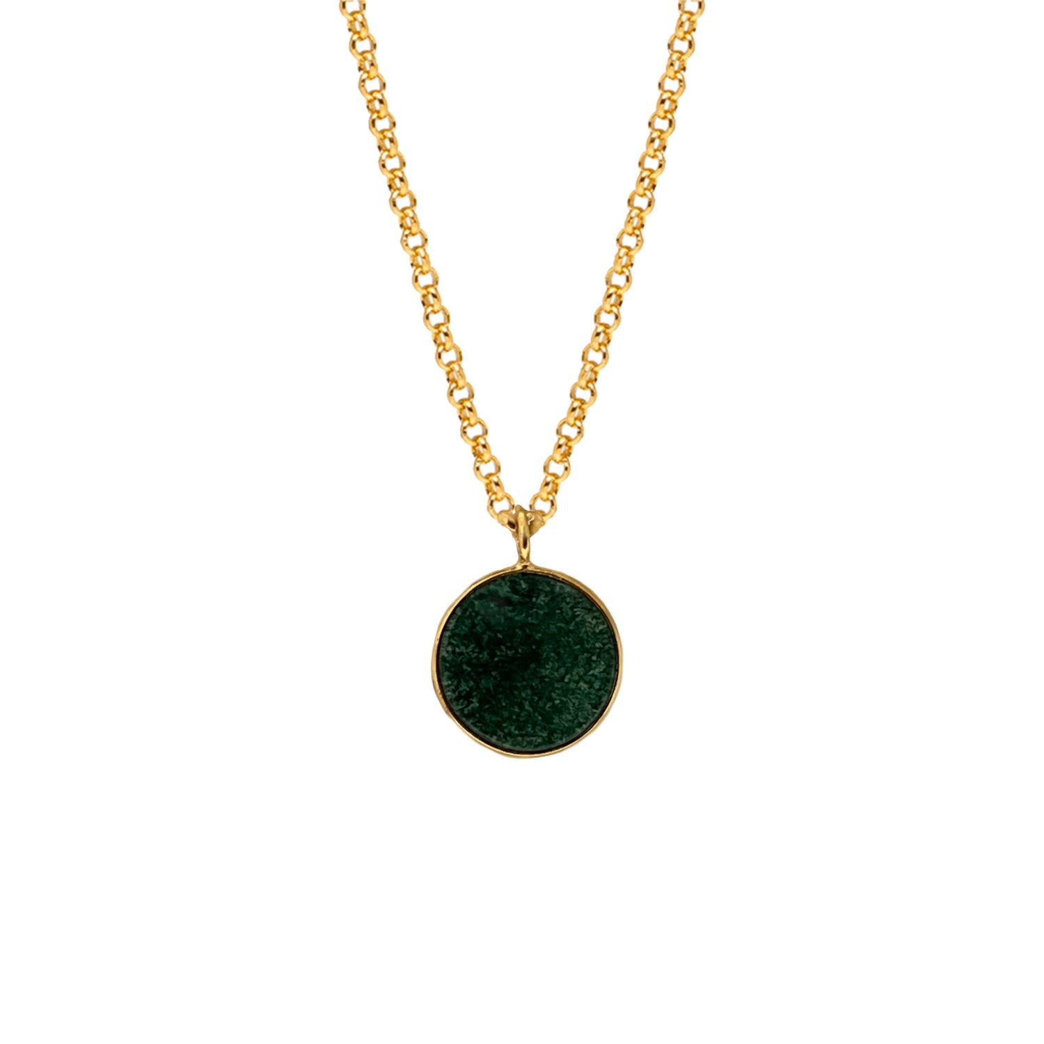 Minimalist Lucky Jade Coin Pendant